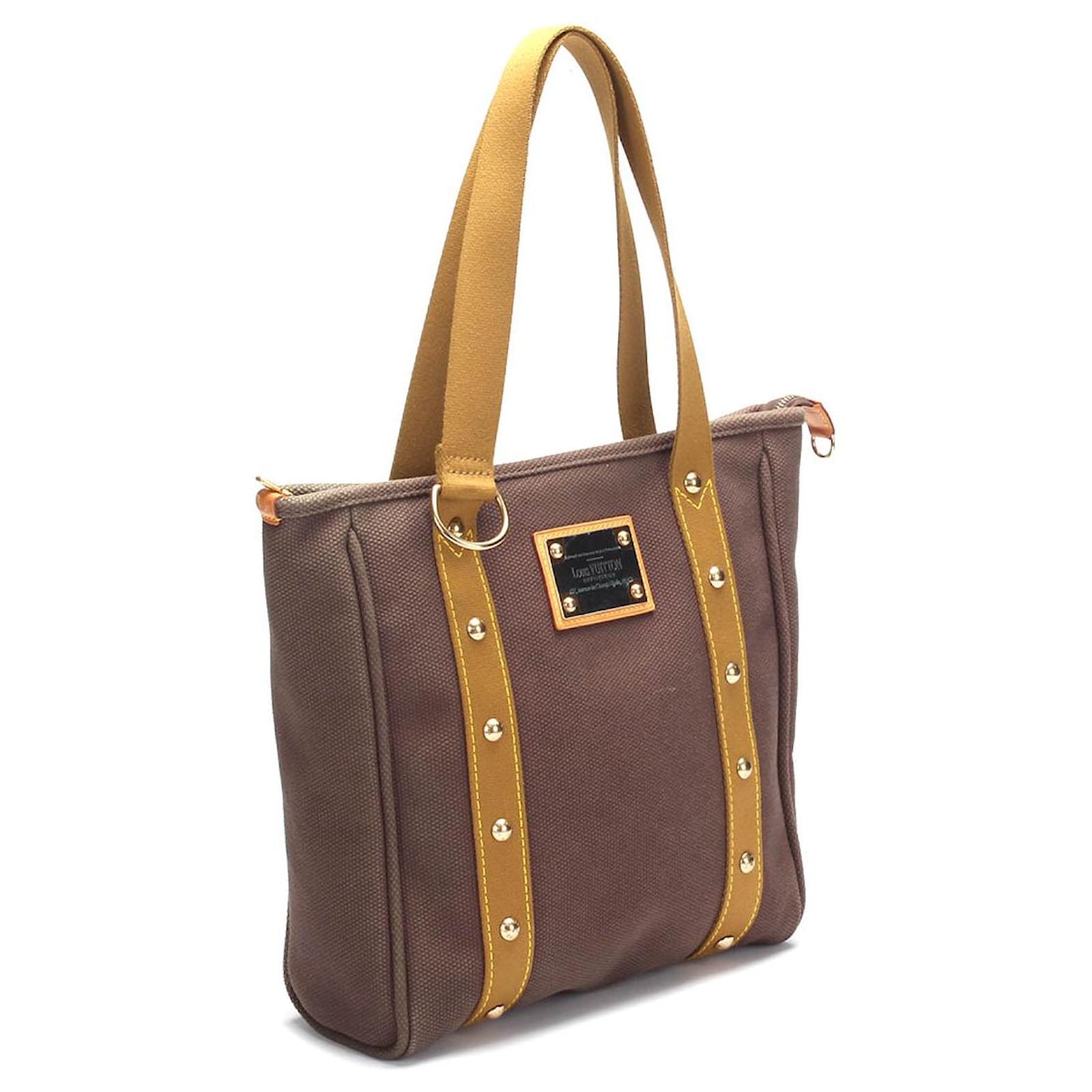 Louis Vuitton Antigua Cabas MM Brown Cloth ref.734564 - Joli Closet