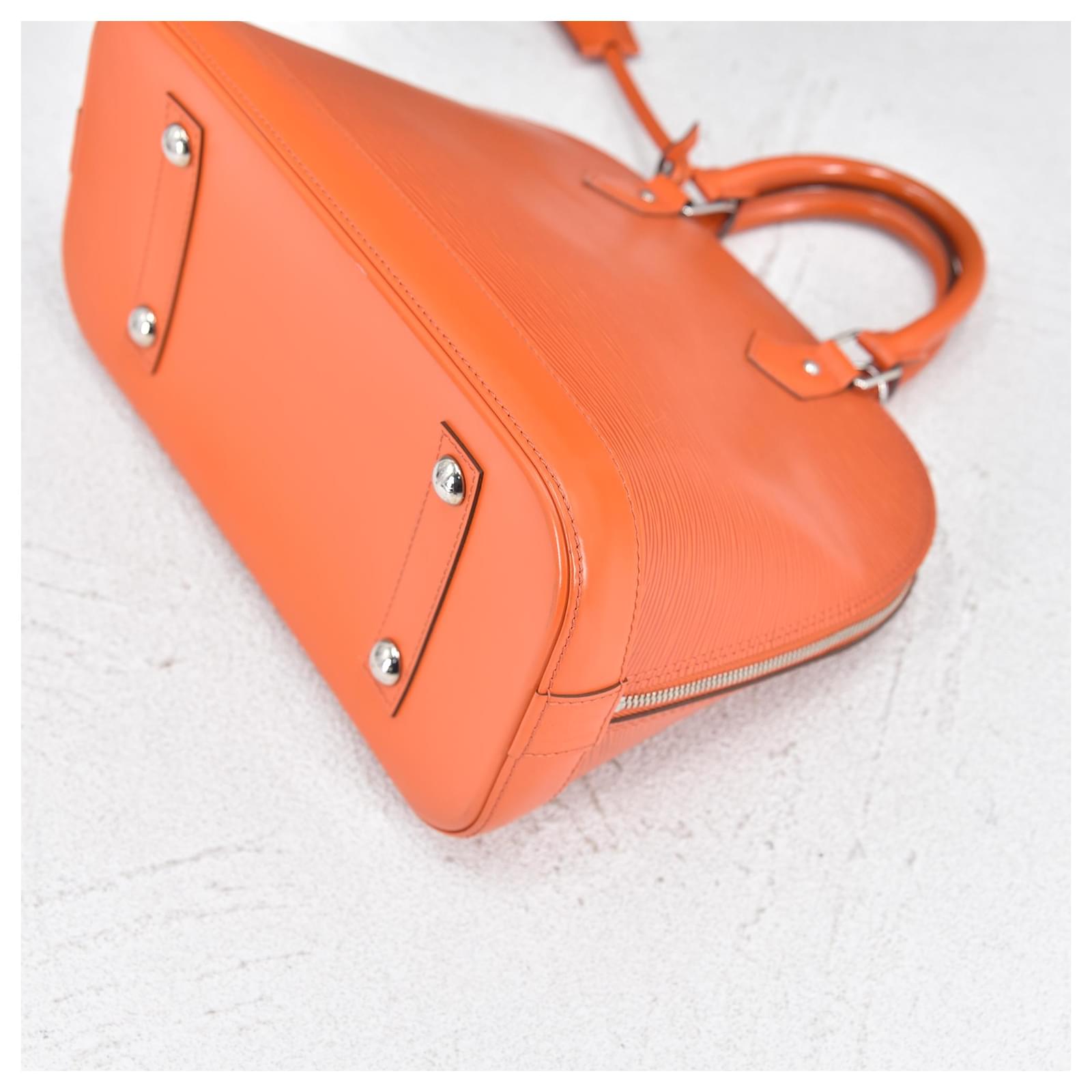 Louis Vuitton Epi Alma MM Orange Pony-style calfskin ref.734520