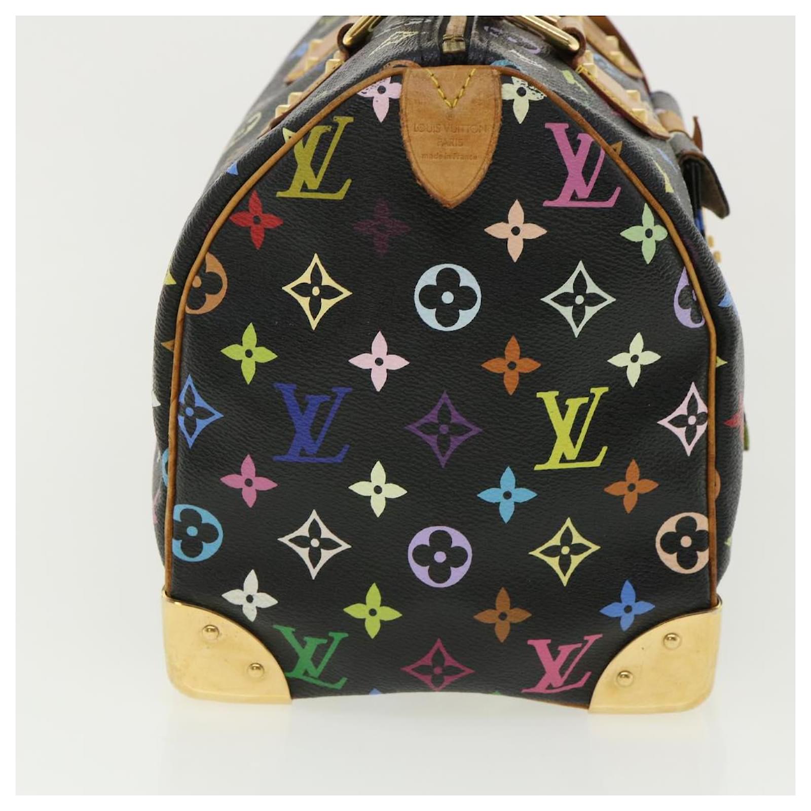 Louis Vuitton multicolor Speedy 30 Hand Bag M92642 LV Auth 29608a Black  ref.582873 - Joli Closet