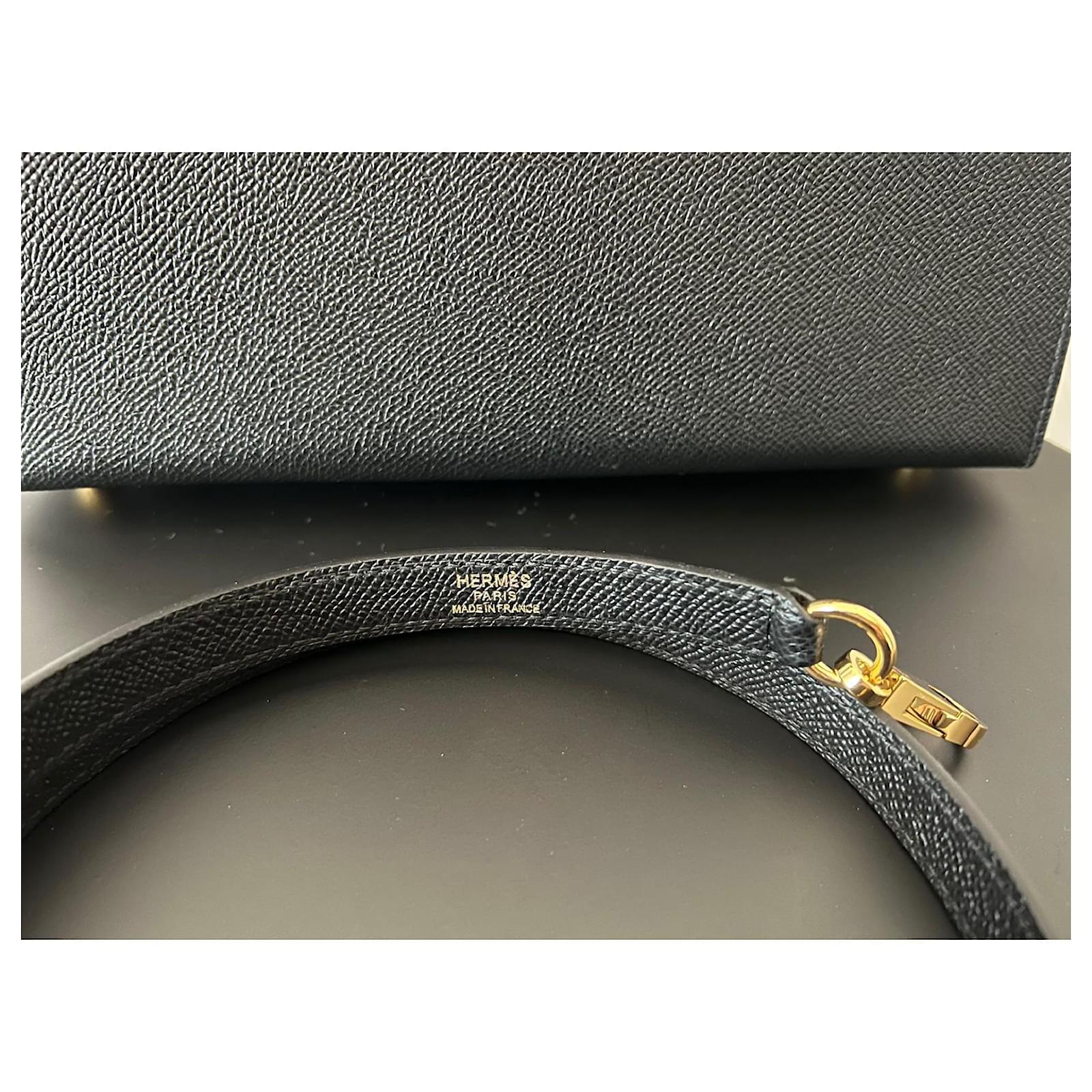 Hermès Kelly 25 Saddlery Epsom black 2022 Leather ref.735837