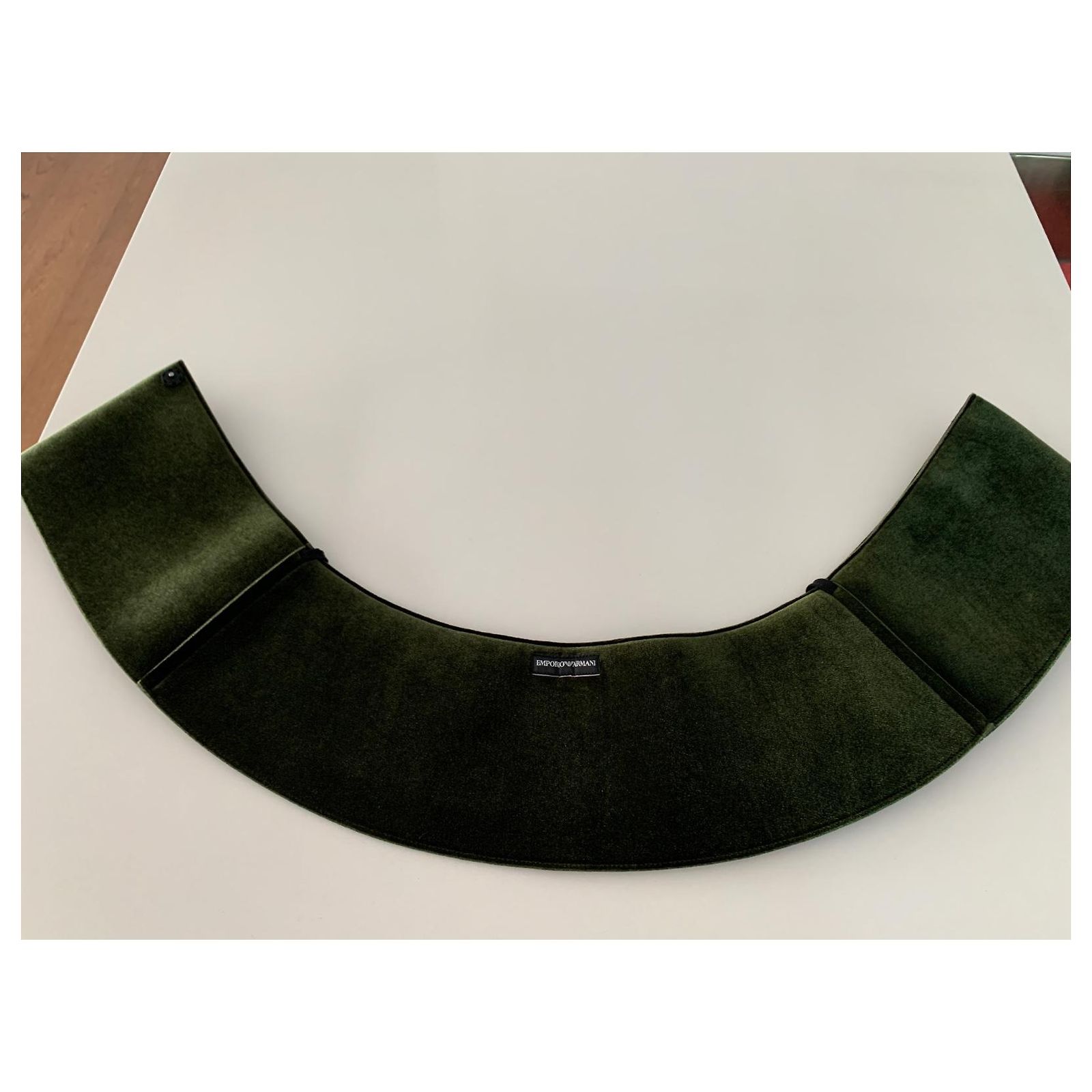 Emporio Armani Forest Green Velvet Belt with Beads 736005-5.jpg main image 2