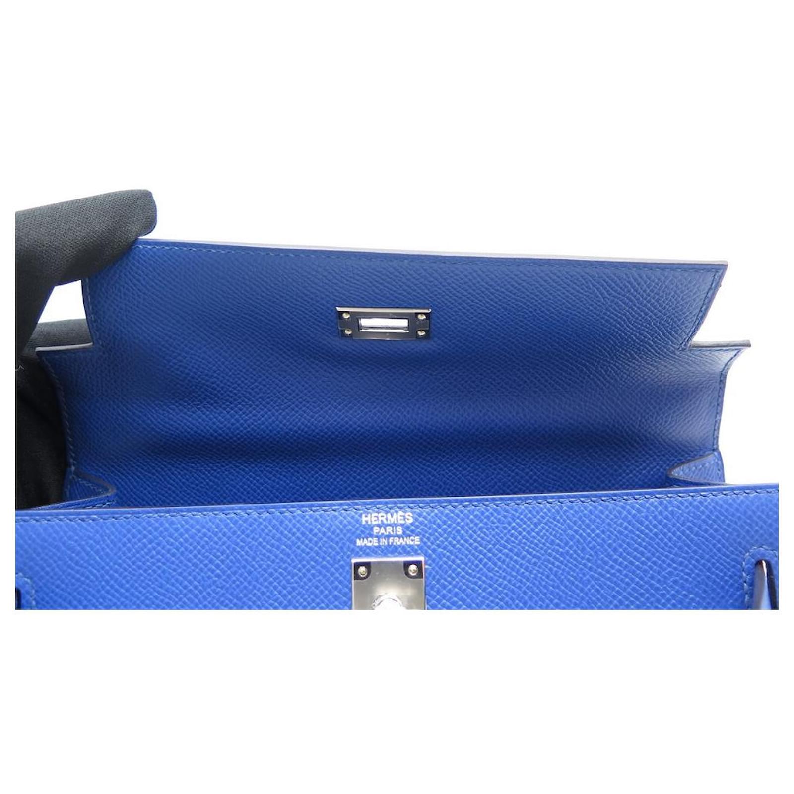 Hermès NEW HERMES KELLY II SELLIER HANDBAG 25 FRENCH BLUE EPSOM