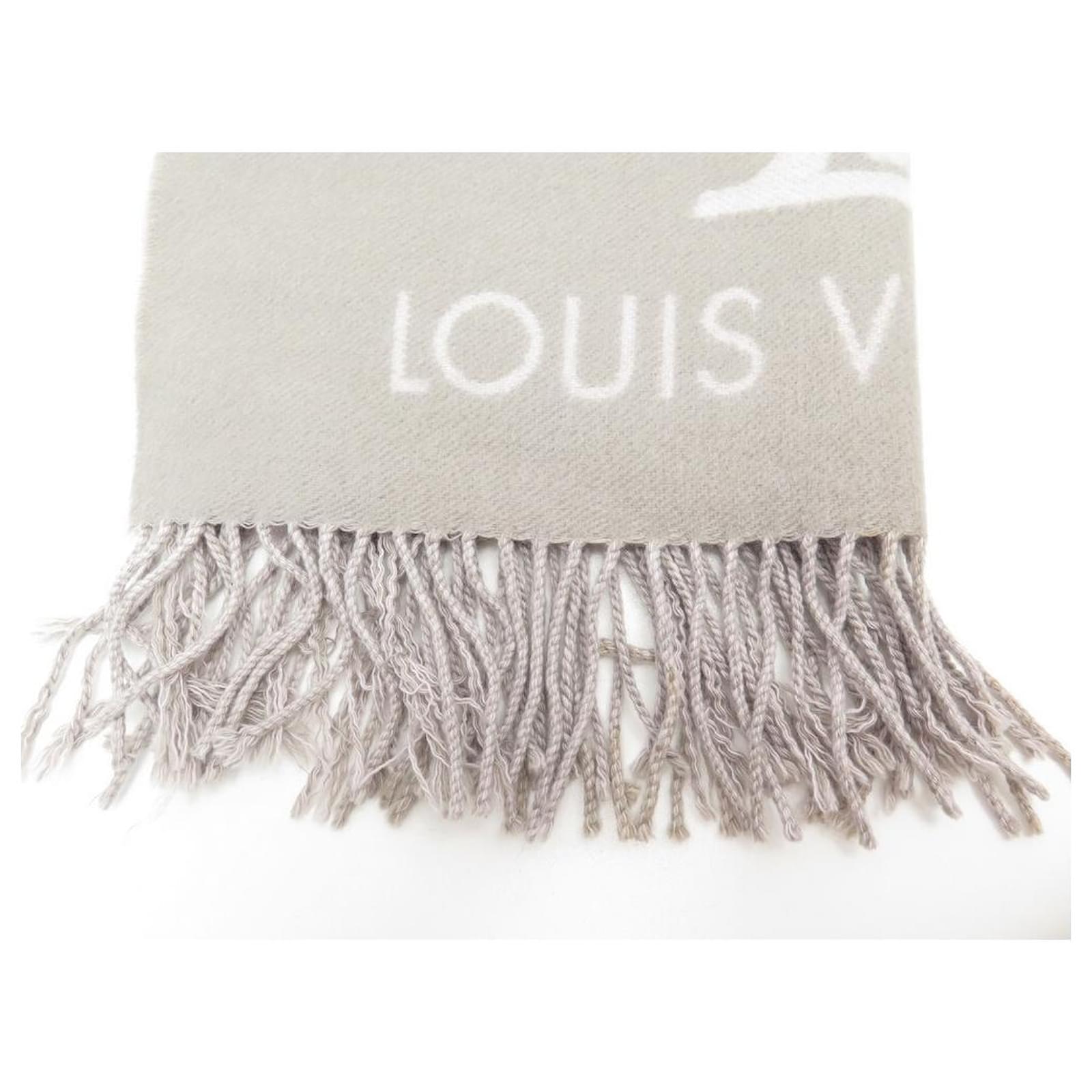 Louis Vuitton Reykjavik Monogram Cashmere Scarf - Grey Scarves and