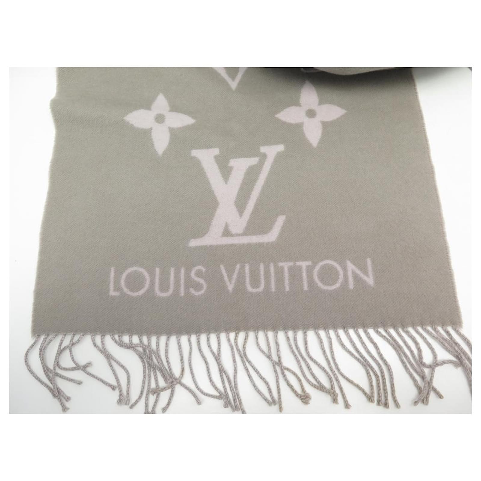 LOUIS VUITTON Cashmere Silk Monogram Scarf 92239