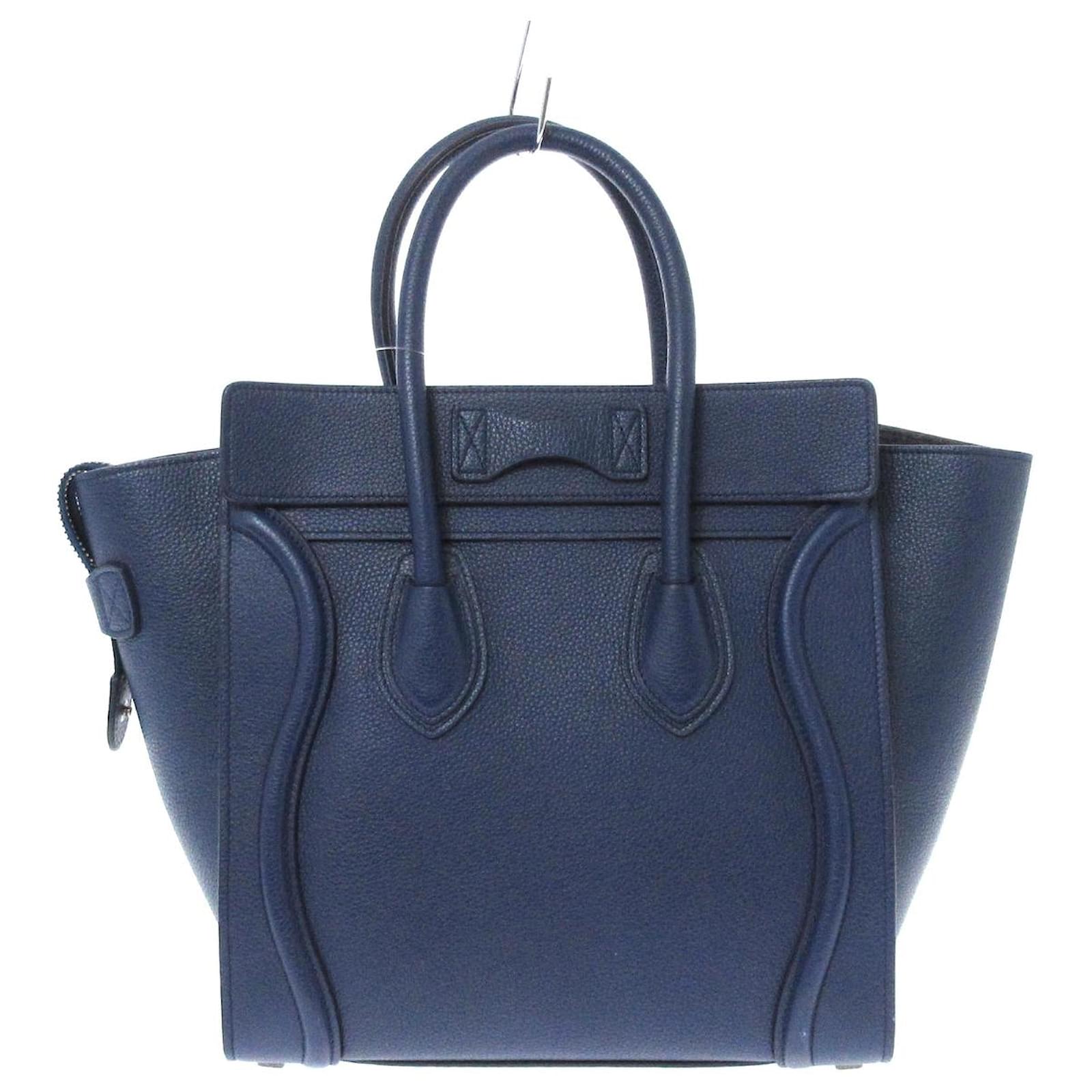 Céline Luggage Navy blue Leather ref.736974 - Joli Closet