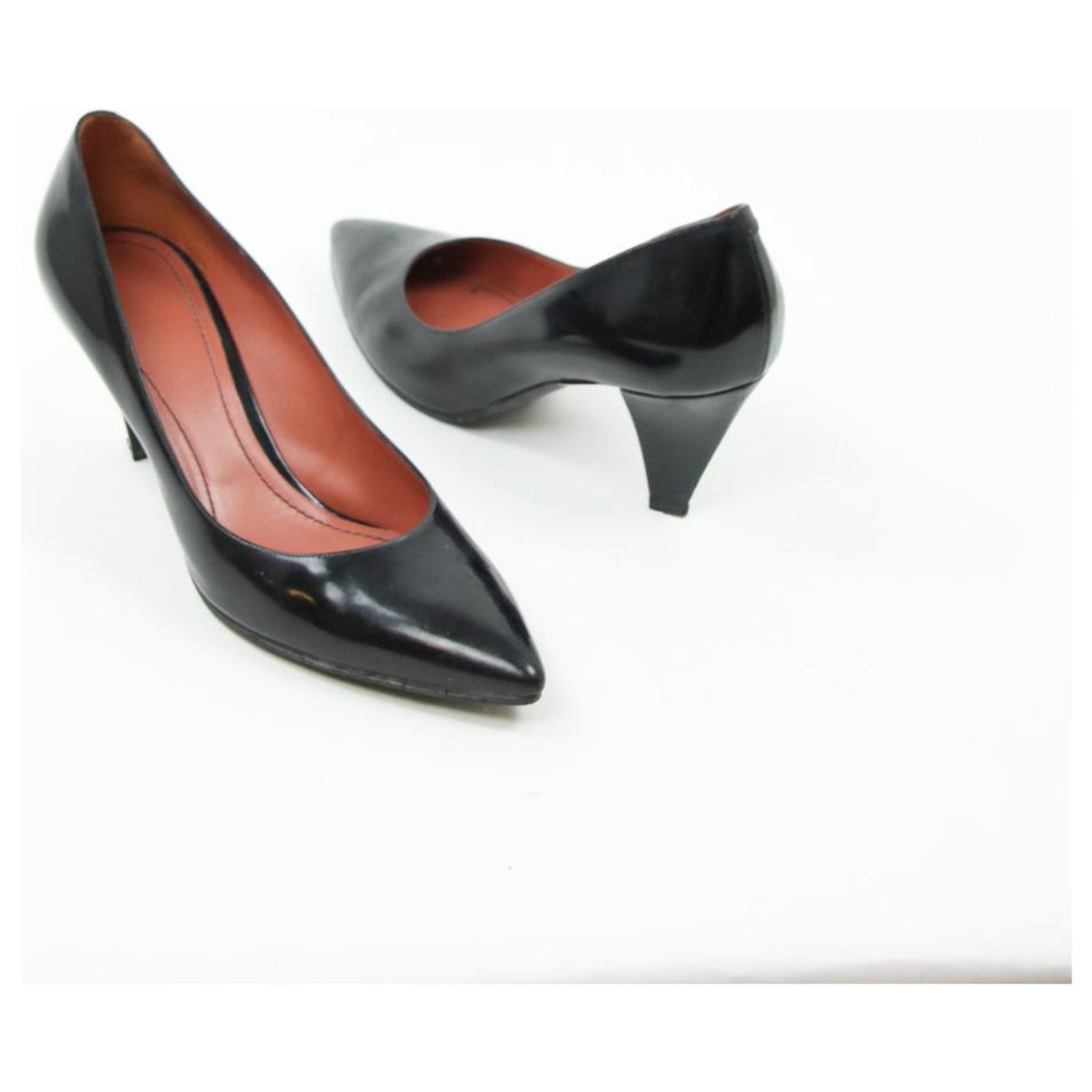 Escarpins Sonia Rykiel Pointure 38,5 - Talons Noirs En Cuir, Occasion Bon état