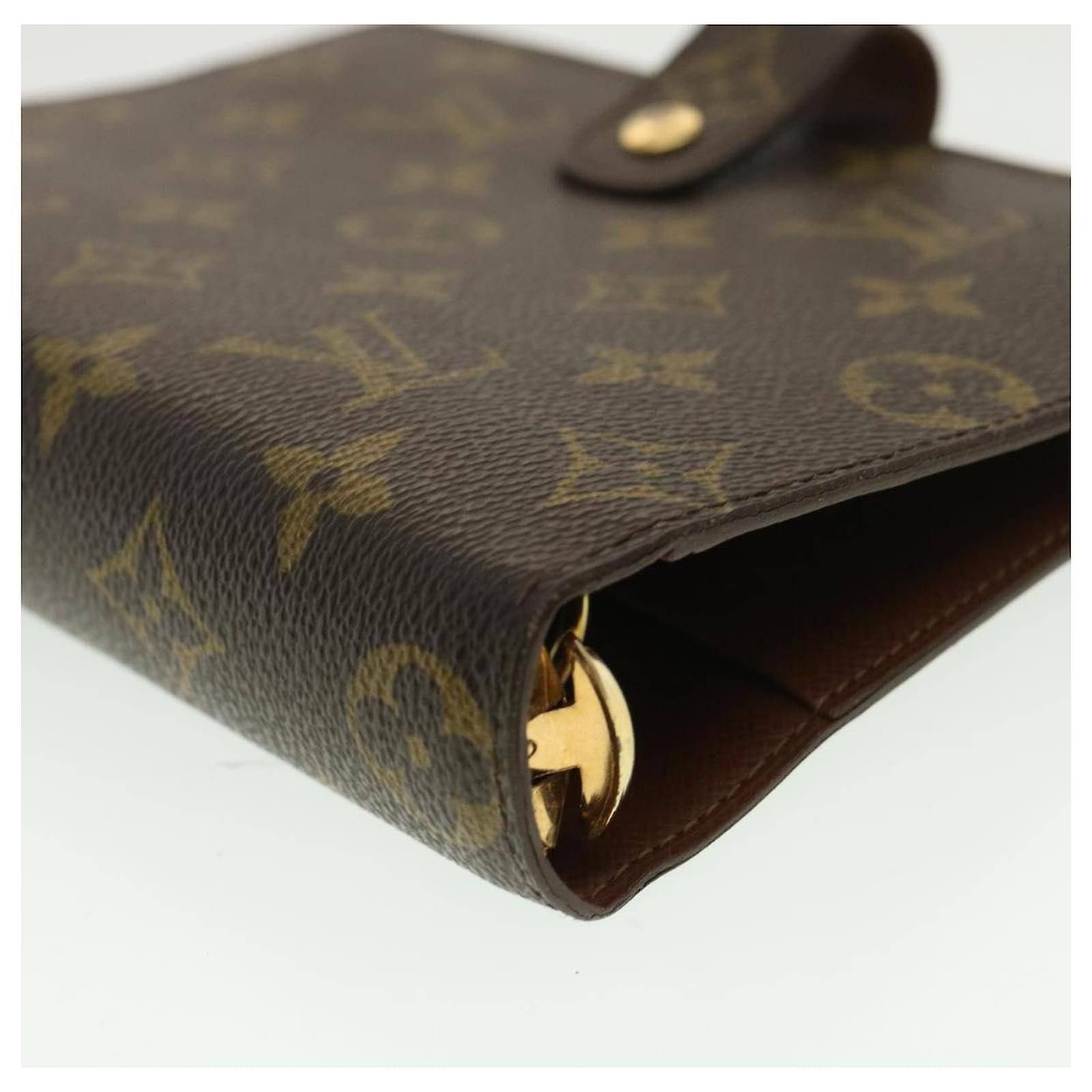 LOUIS VUITTON Monogram Agenda MM Day Planner Cover R20105 LV Auth