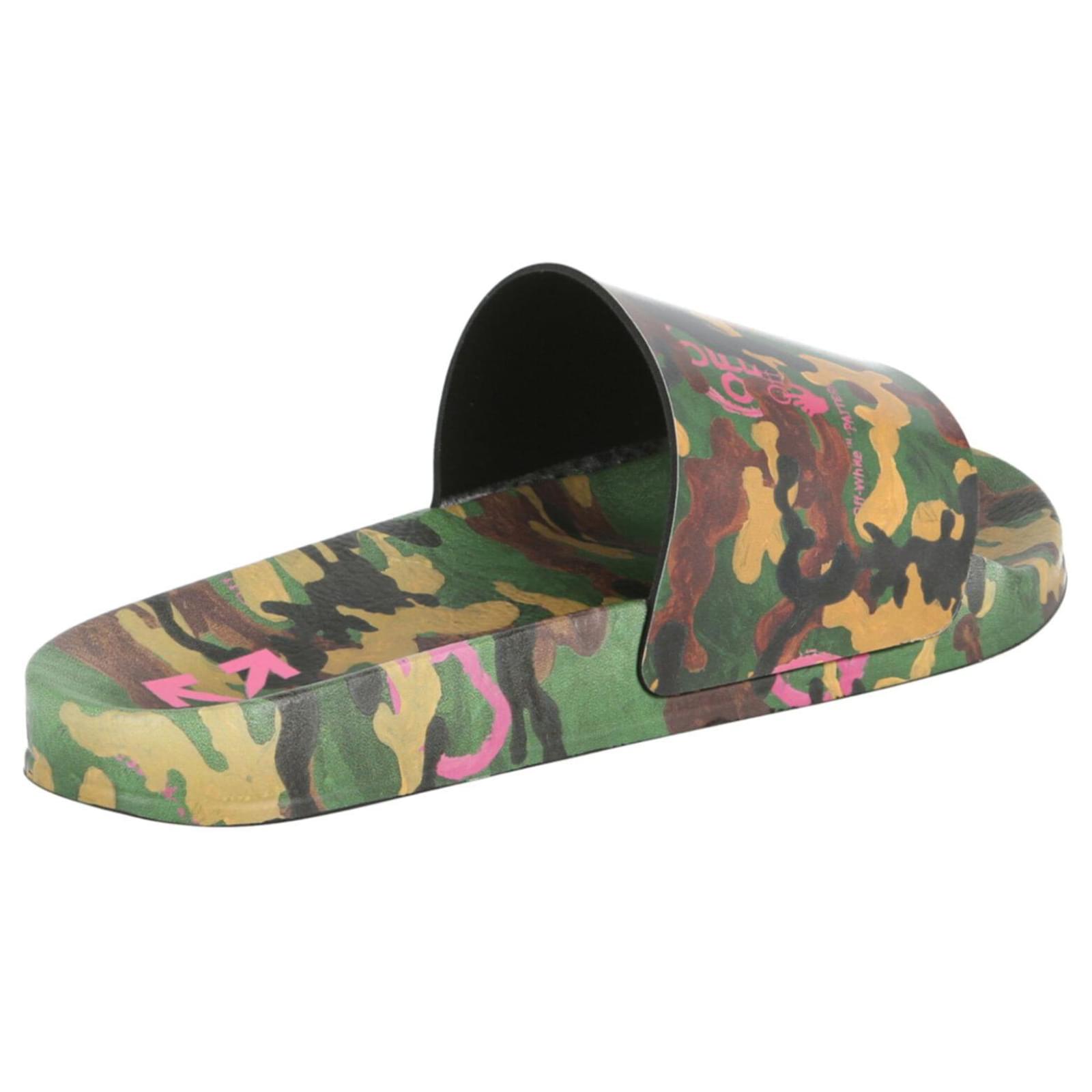 Off white camo slides hot sale