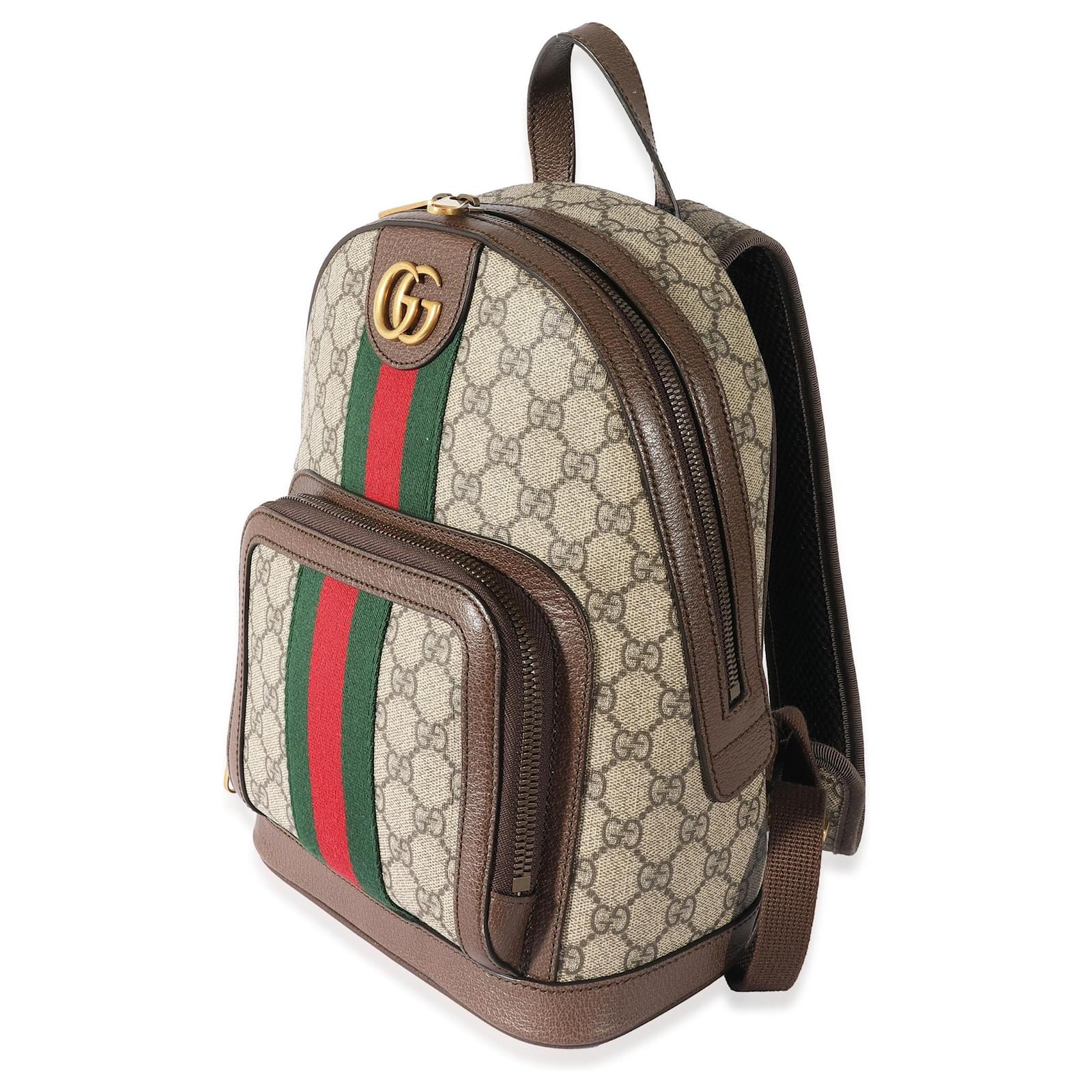 Gucci Gg Supreme Small Ophidia Backpack Brown ref.740207 - Joli Closet