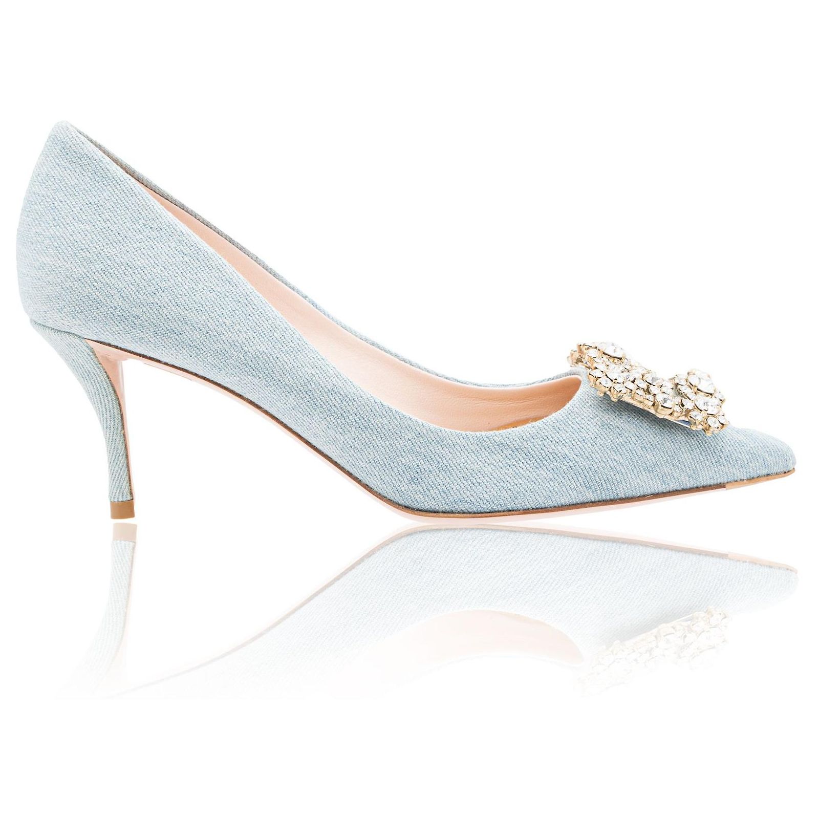 Escarpins Guess En Jean Taille 6.5 US - Talons Moyens, Occasion, Couleur Bleu