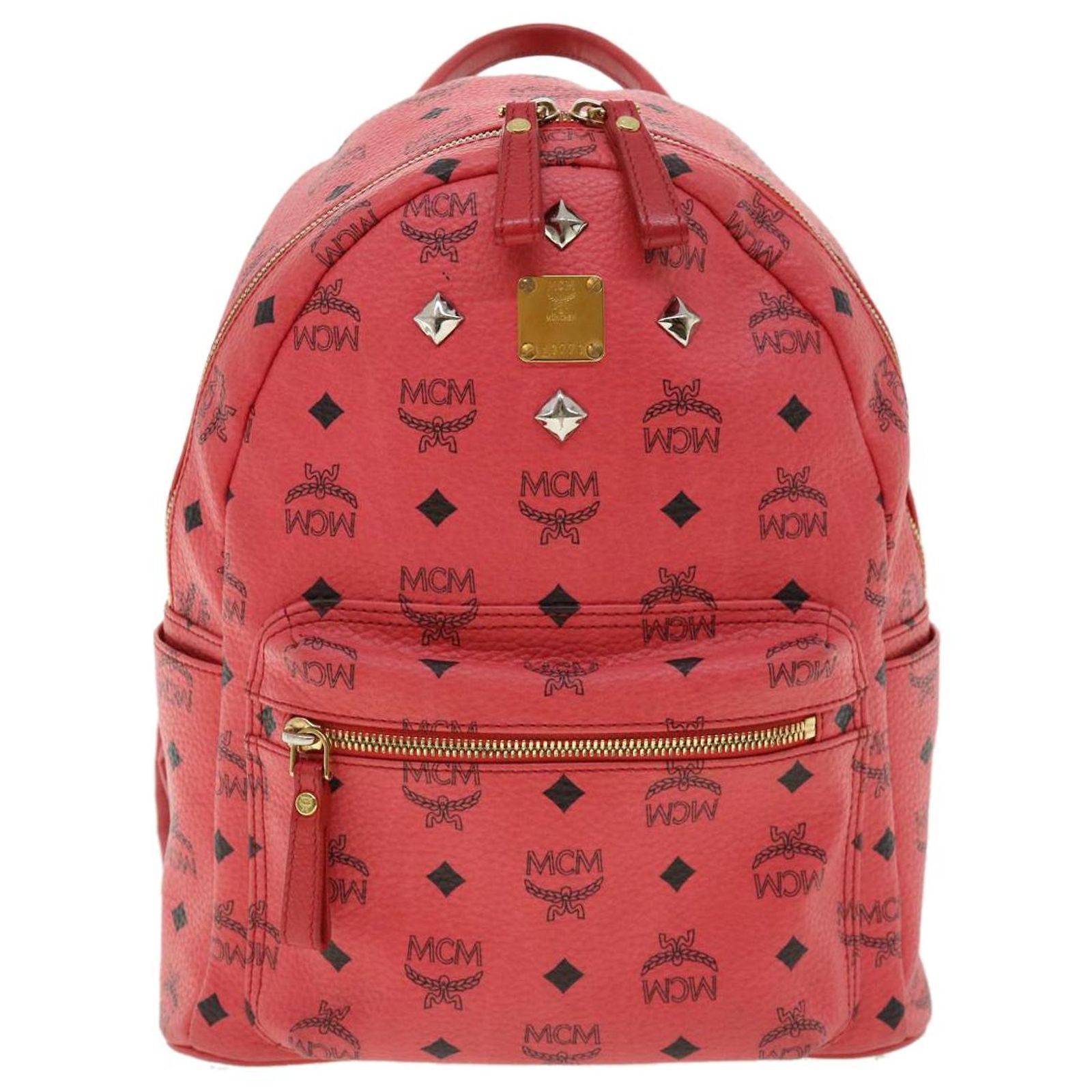 MCM Vicetos Backpack PVC Leather Pink Auth tb290 (Sold  display picture 1