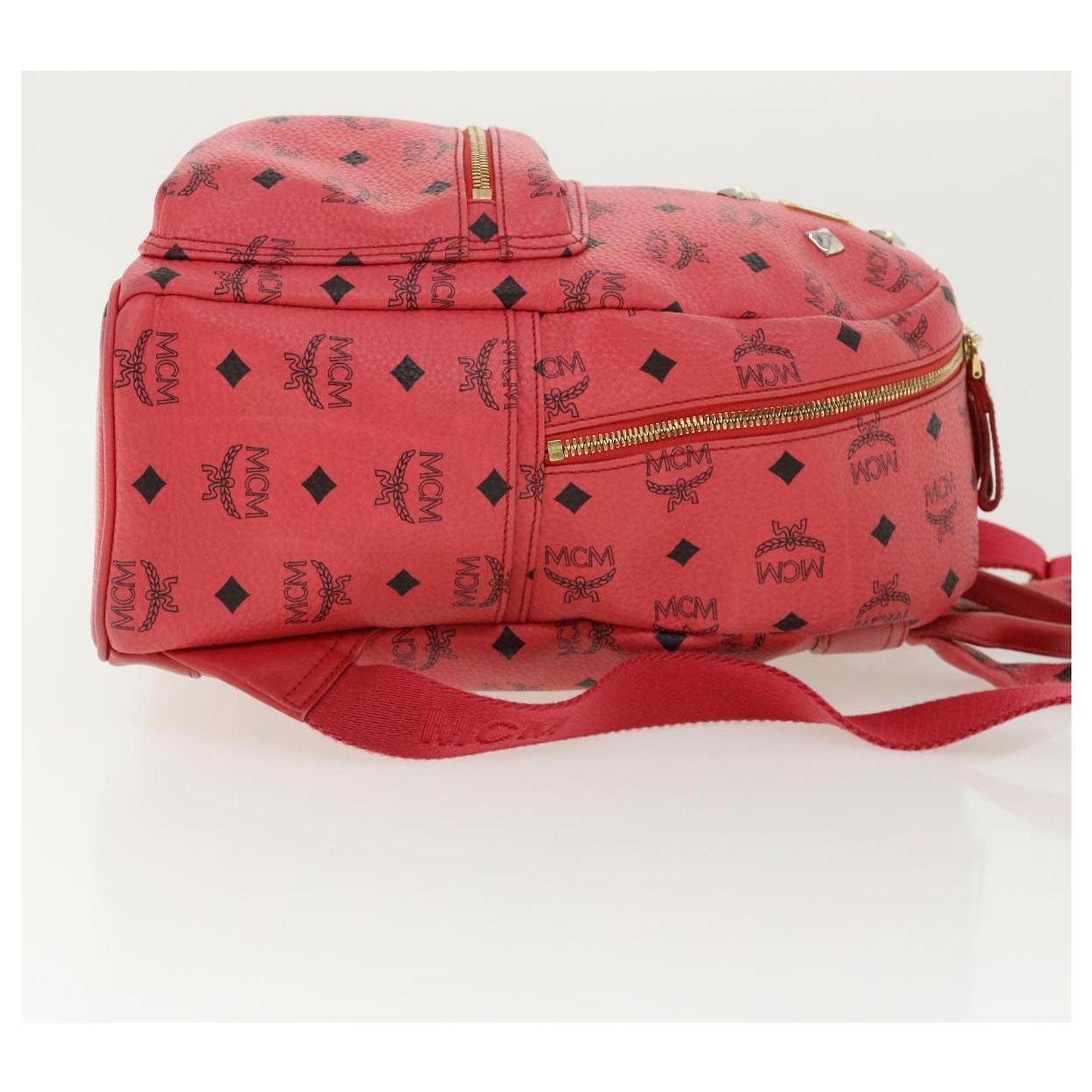 MCM Vicetos Logogram Backpack PVC Leather Pink Silver Auth 118259 MCM Backpack Pink Bags & Handbags for Women for sale | eBay main image 3