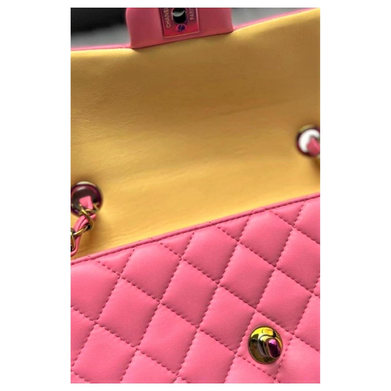 Chanel Pink Timeless mini rectangle flap bag