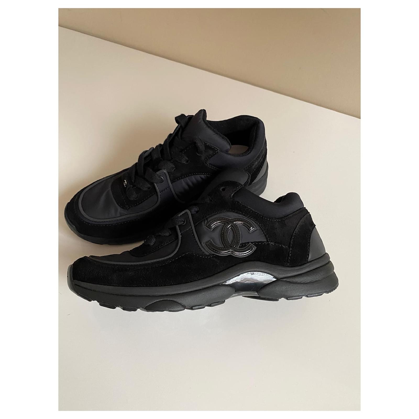 Athletic Shoes Black Reflective Chanel Trainers Mesh Sneakers For