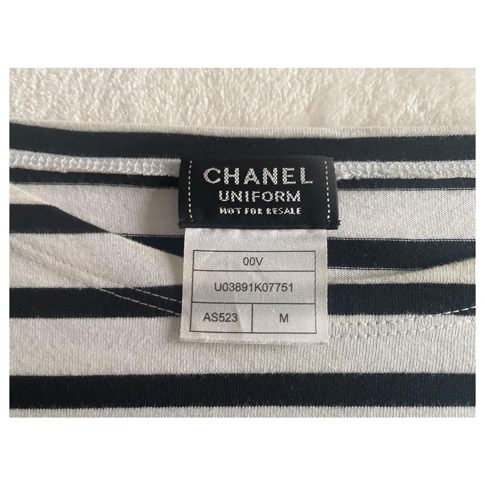 T-shirt Tunique Chacok Rayé Noir Et Blanc - Taille 36/38 - Parfait état Occasion
