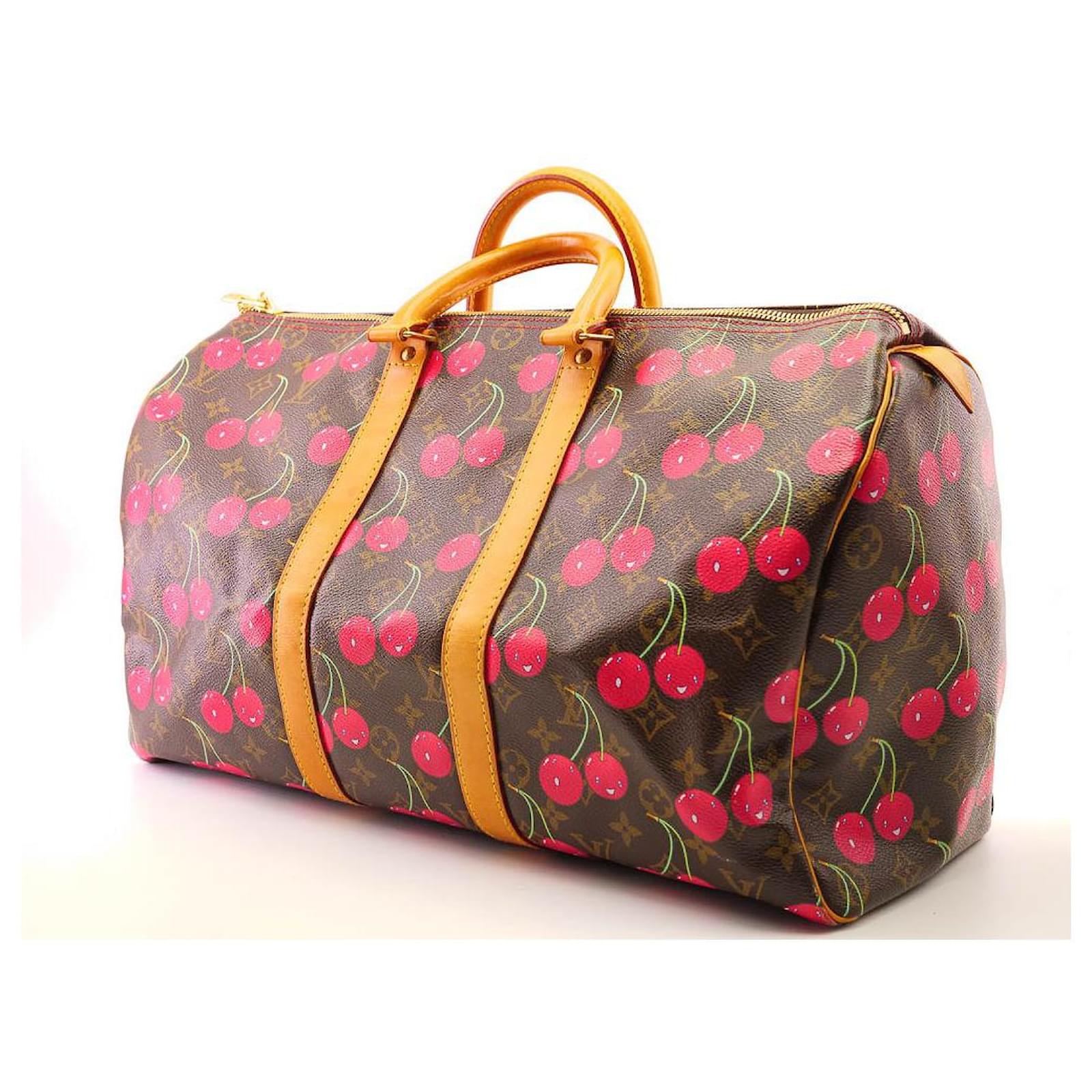 Louis Vuitton Keepall 45 Takashi Murakami Cerises Cherry Monogram Travel  Bag