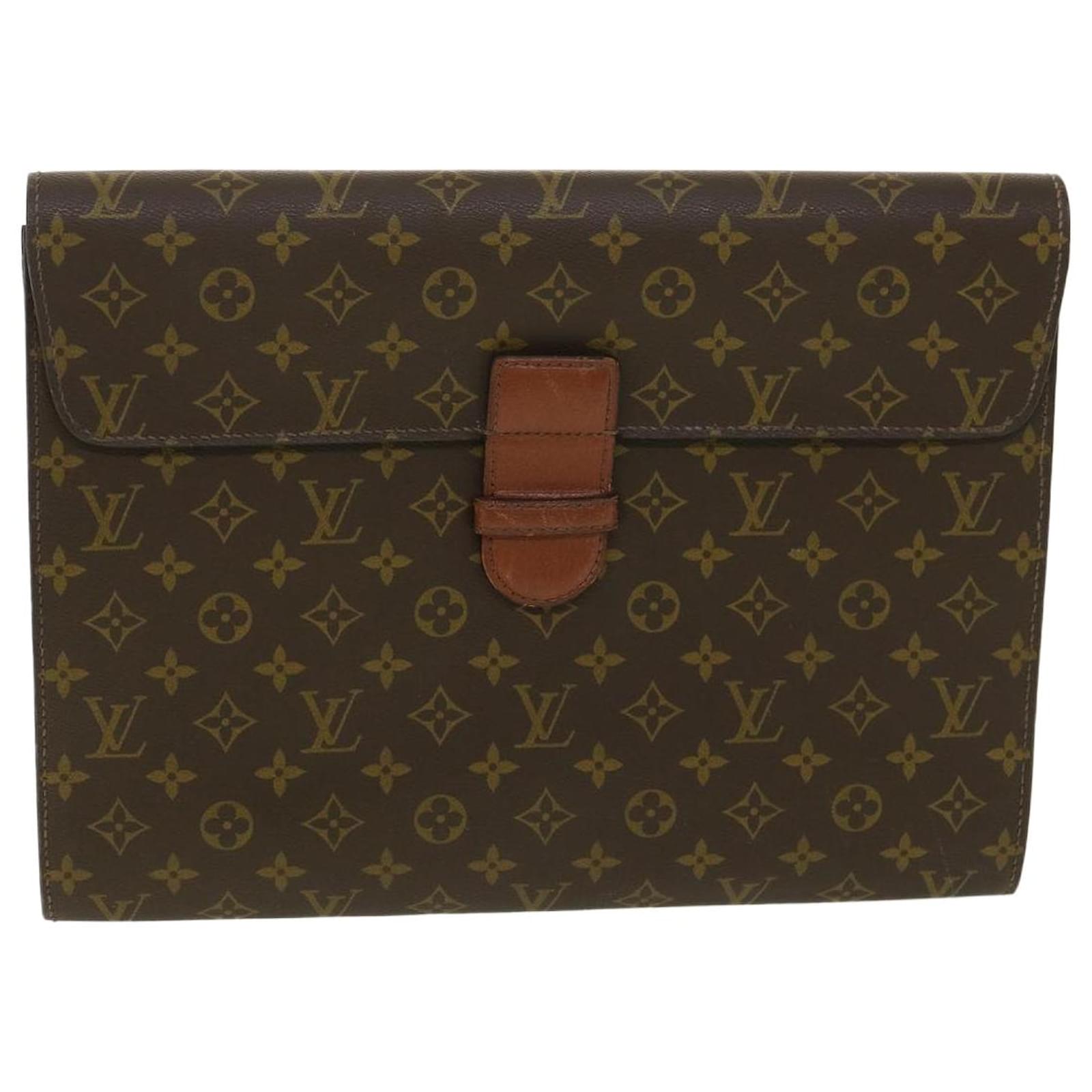 Louis Vuitton Monogram Poche Documents M53456 Brown Cloth ref