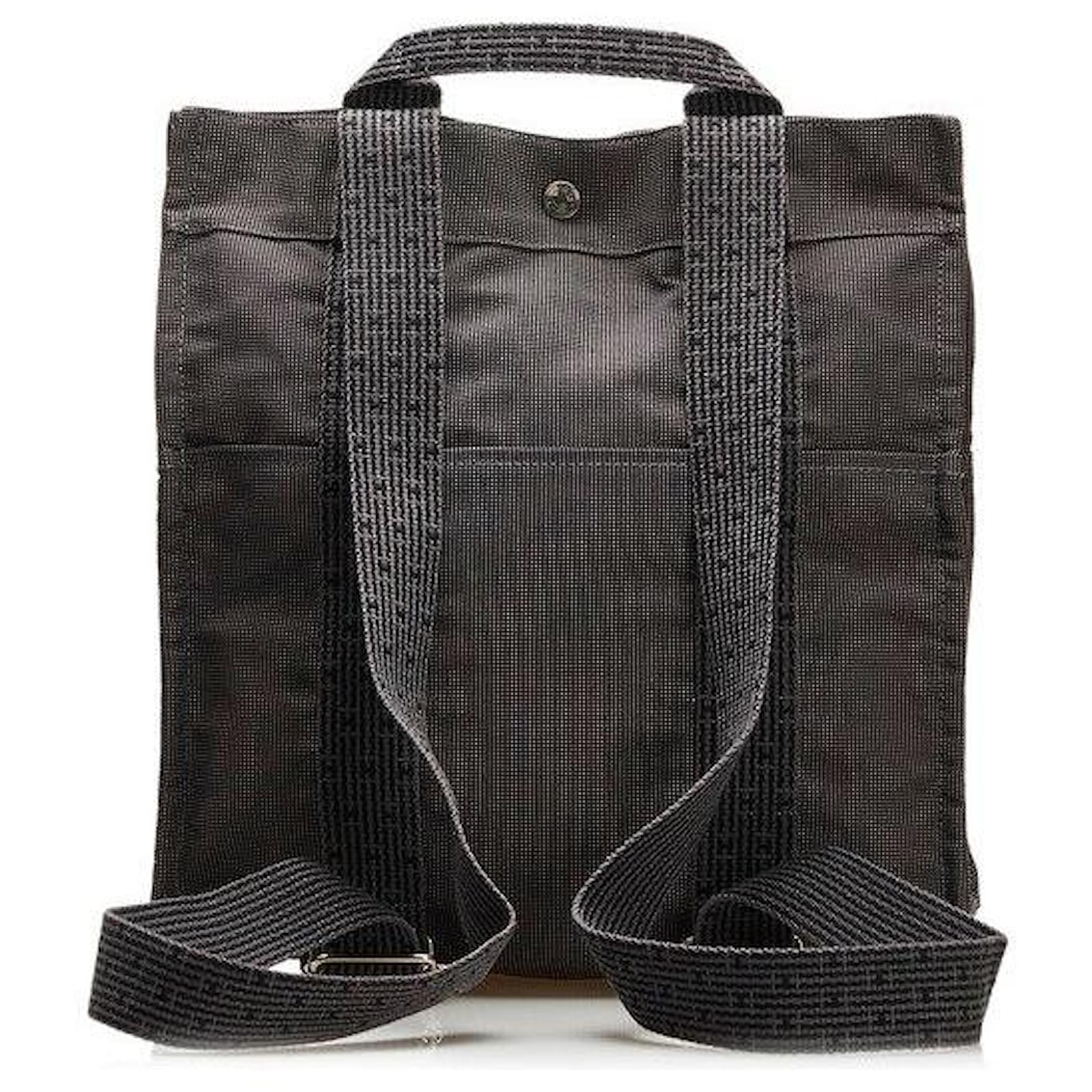 hermès Toile Herline Backpack grey Cloth ref.743347 Joli Closet