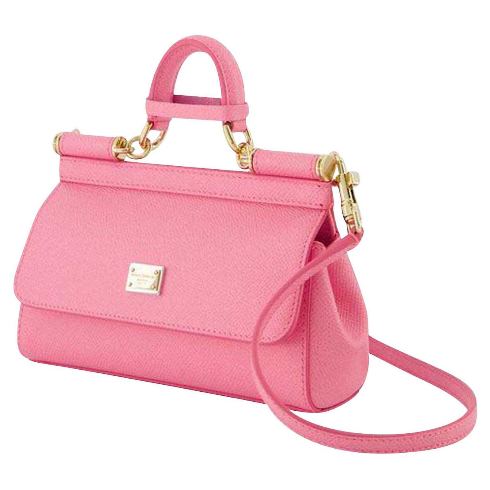 Sicily Small Handbag - Dolce & Gabbana - Cyclamen - Leather Pink ref.744340  - Joli Closet