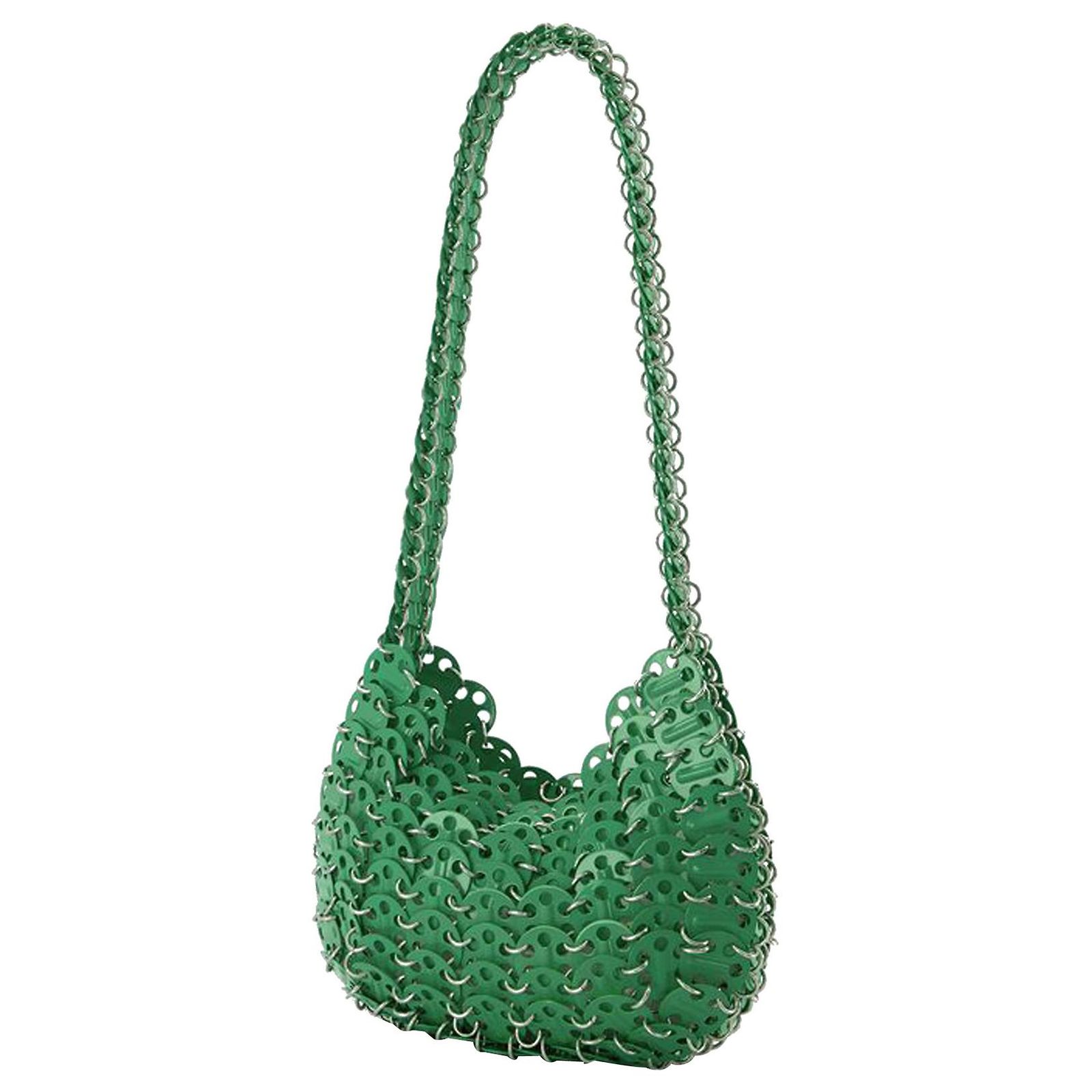 Sac De Soirée Paco Rabanne 1969 Gold Moon Bag - Doré Métallique, Neuf Avec étiquettes