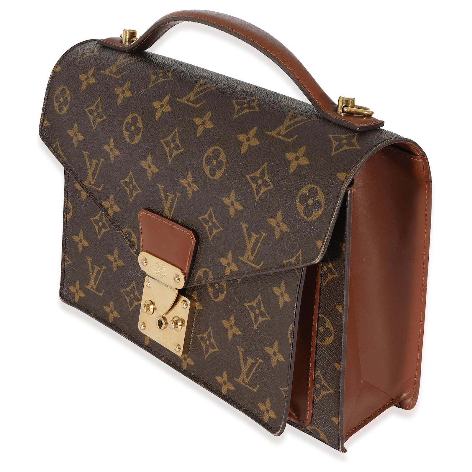 Louis Vuitton Monceau Handbag Monogram Canvas Brown