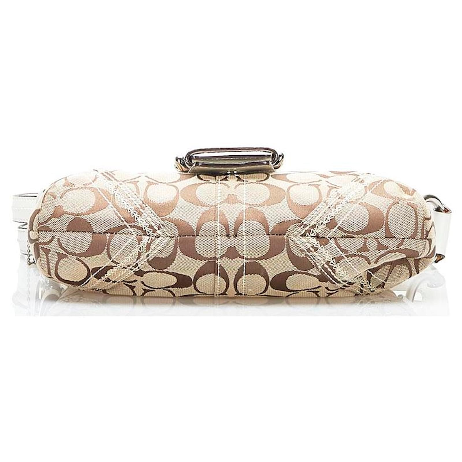 COACH ハンドバッグ 10602 Coach Signature Canvas Hobo Bag 10602 Beige Cloth ref.745526