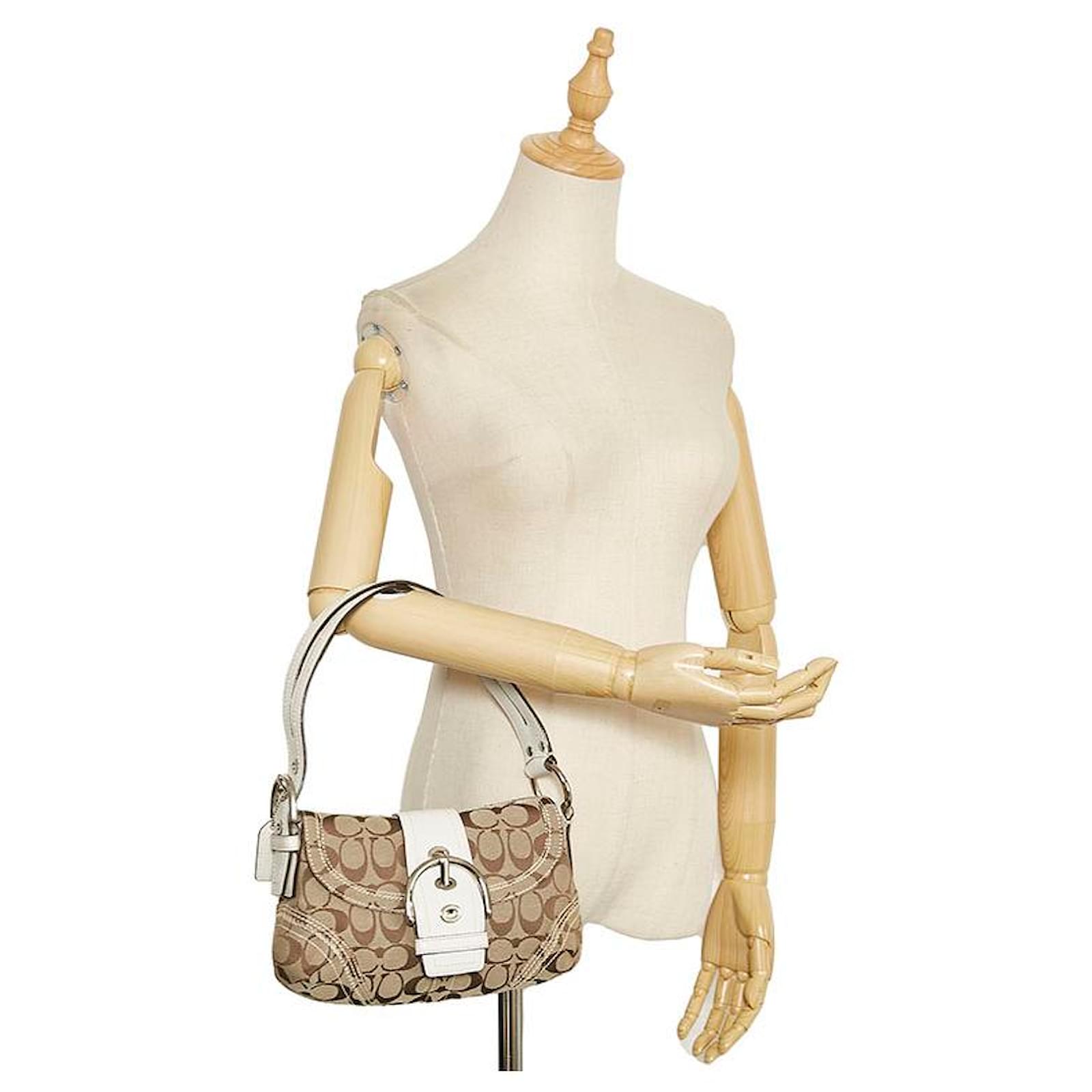 Coach Signature Canvas Hobo Bag 10602 Beige Cloth ref.745526