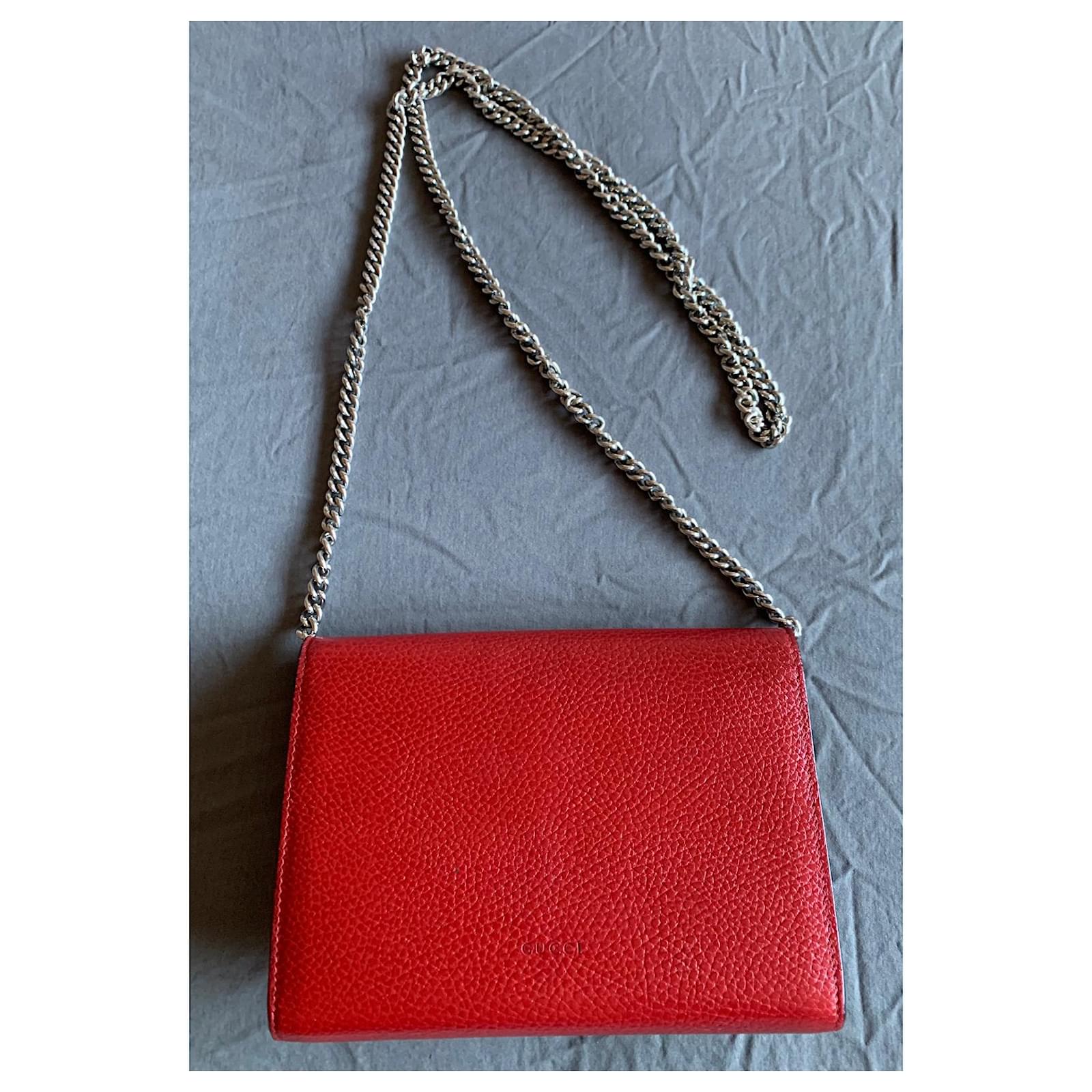 Gucci Dionysus WOC Red Leather ref.752120 - Joli Closet