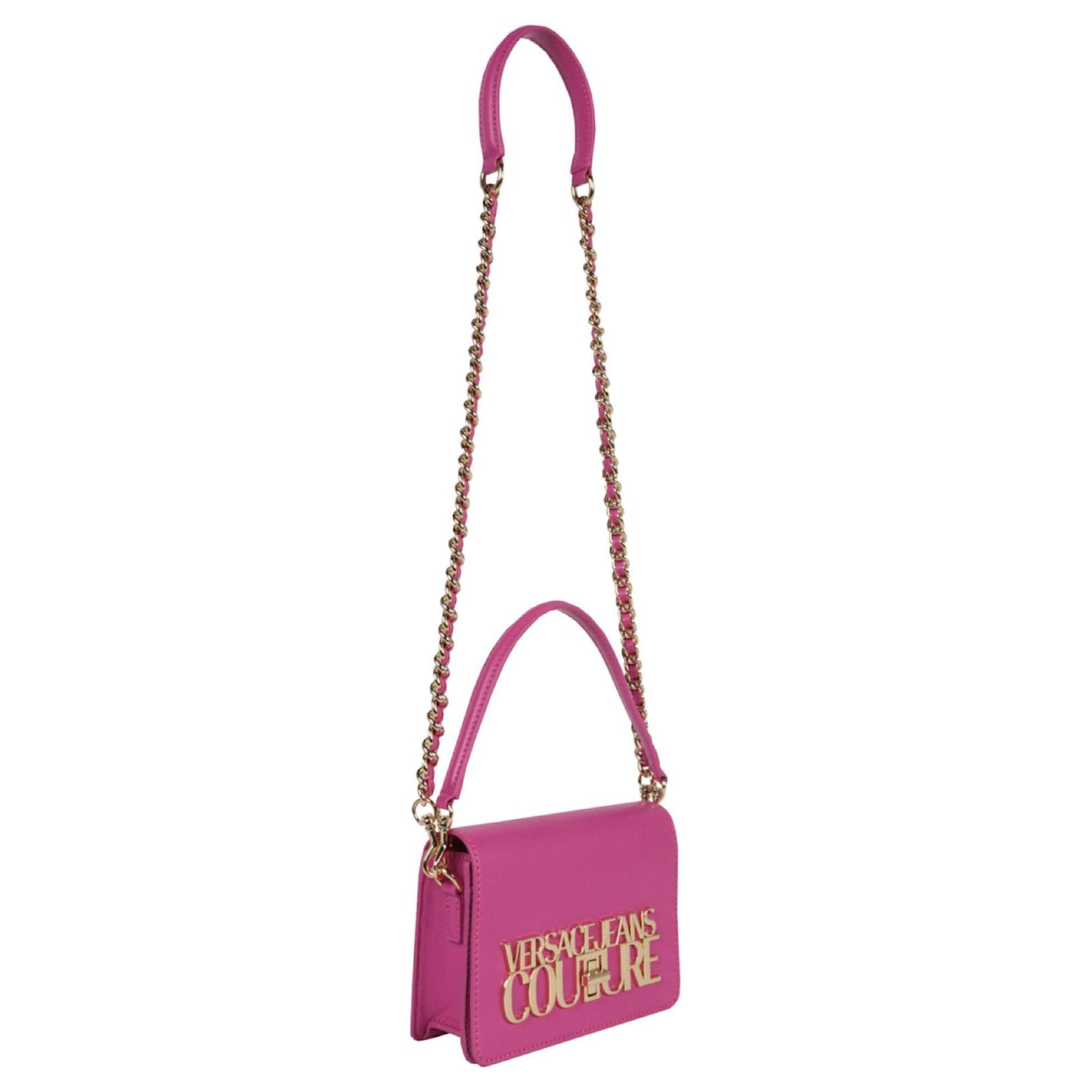 Versace Jeans Couture Versace Jeans Logo Crossbody Bag Pink Plastic  Polyurethane ref.752186 - Joli Closet