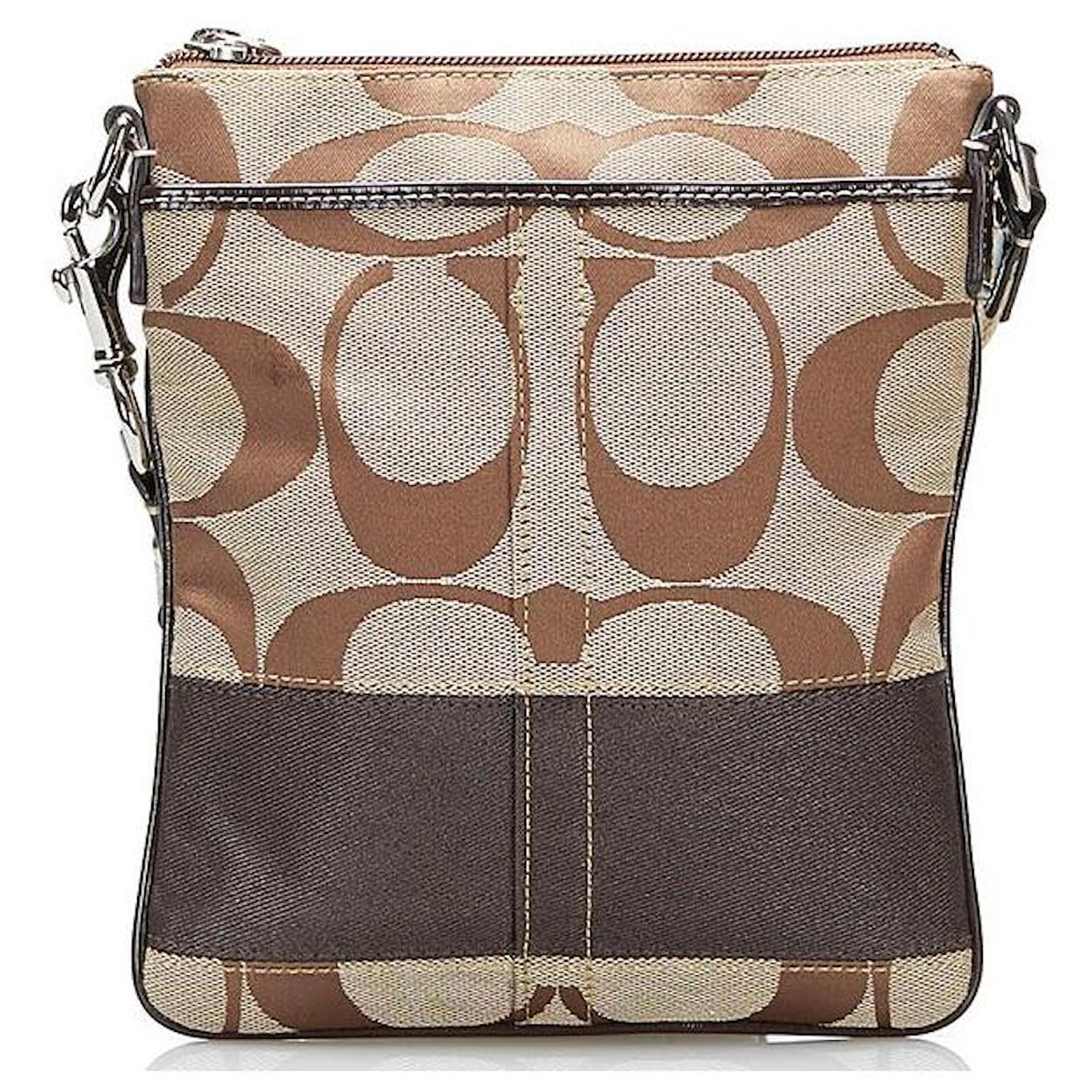 coach Signature Canvas Crossbody Bag beige Cloth ref.752713 Joli Closet