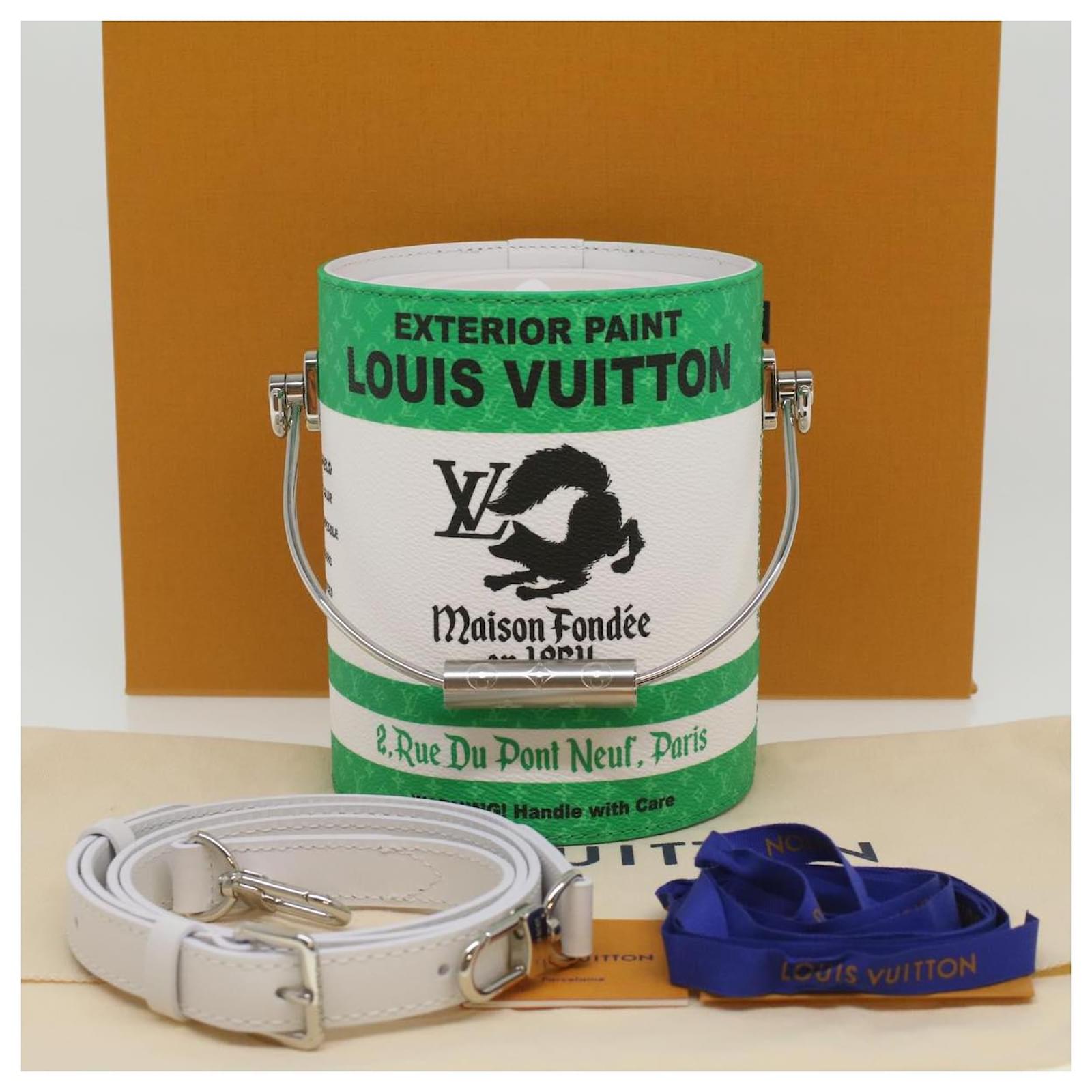 Handbags Louis Vuitton Louis Vuitton LV Painted Can Shoulder Bag PVC Leather Orange M81590 Auth 48511a