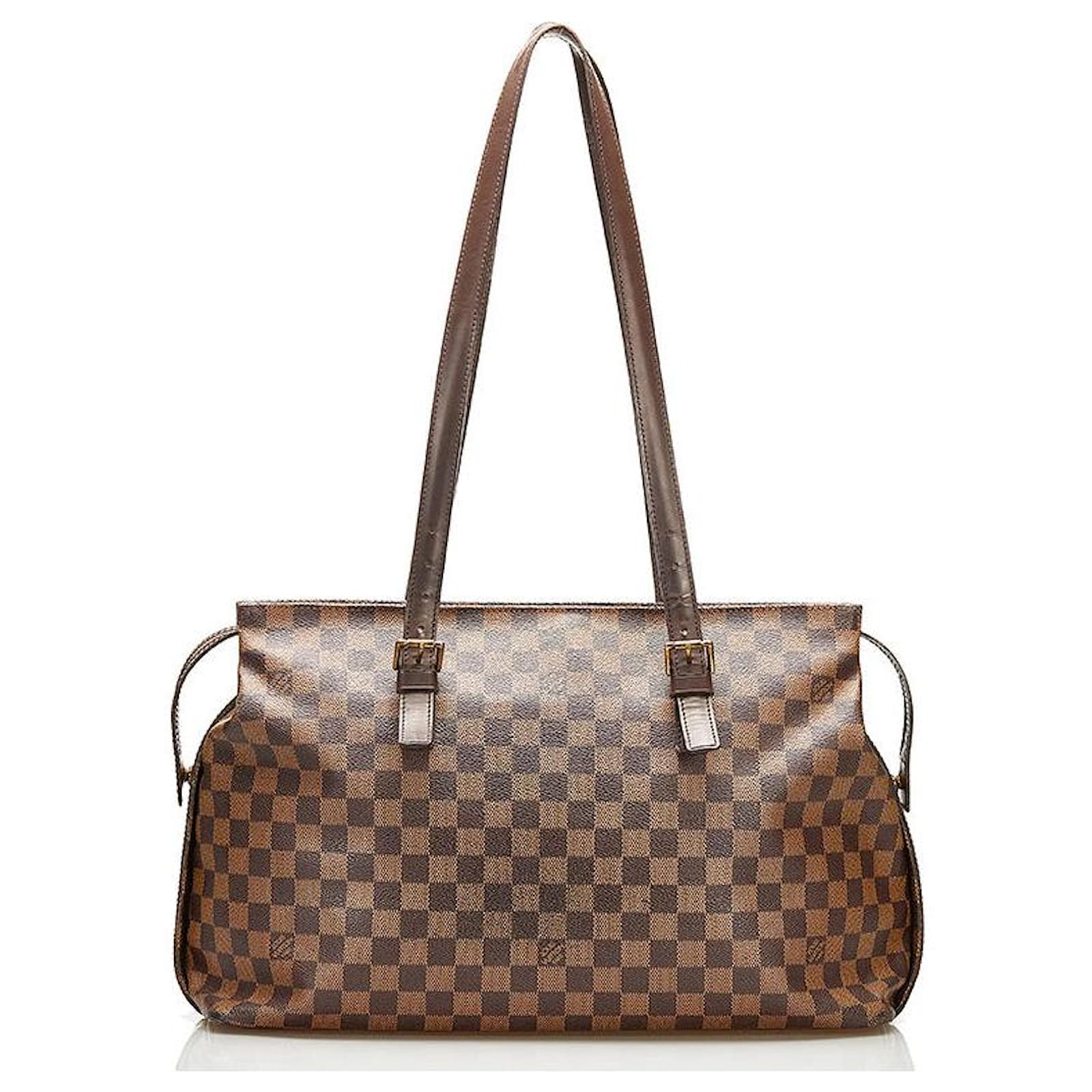 Authentic Louis Vuitton Damier Ebene Chelsea Tote Shoulder Bag