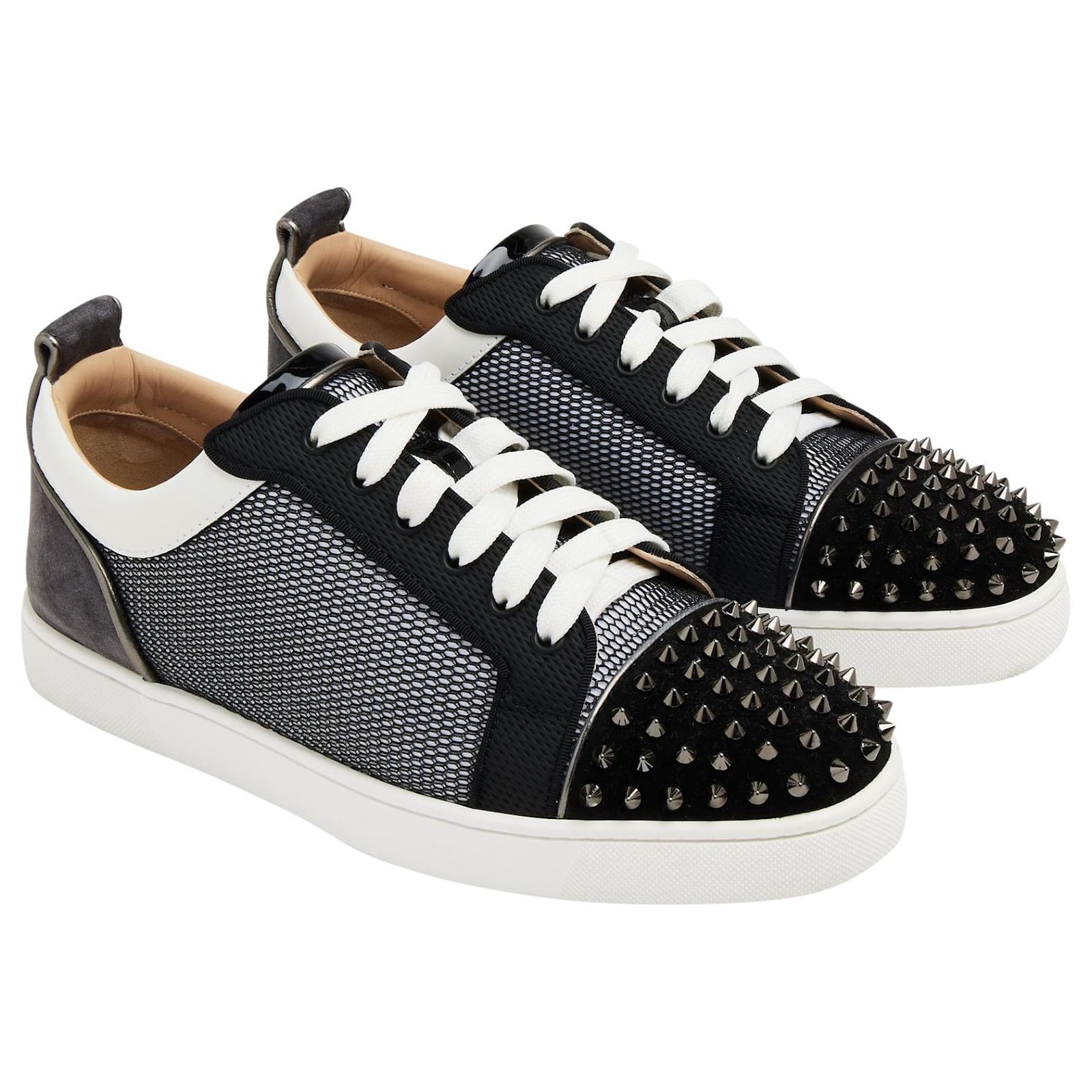 Christian Louboutin Louis Junior Spikes Mesh & Leather Sneaker - ShopStyle