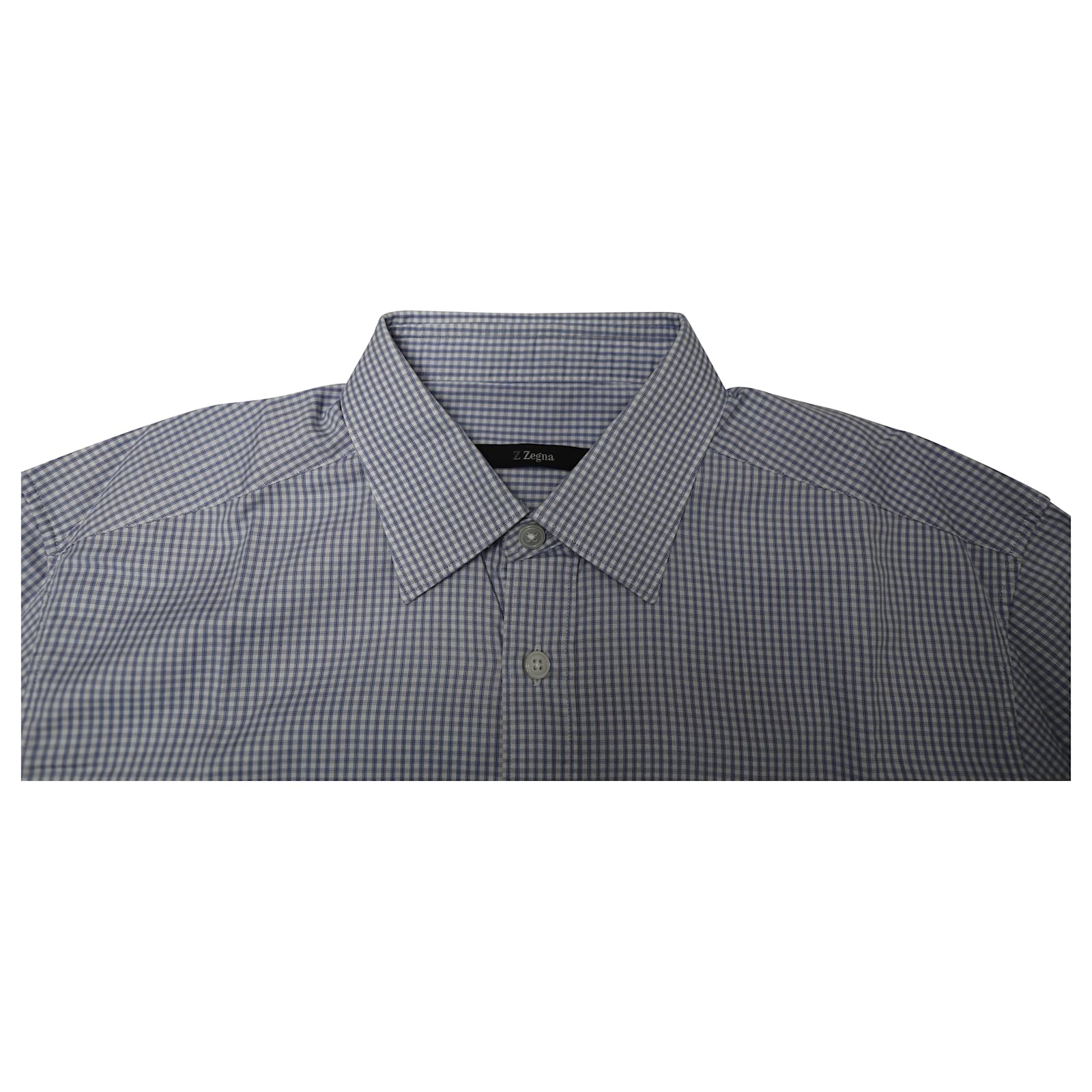 Ermenegildo selling Zegna Gingham Print Button-Up Shirt