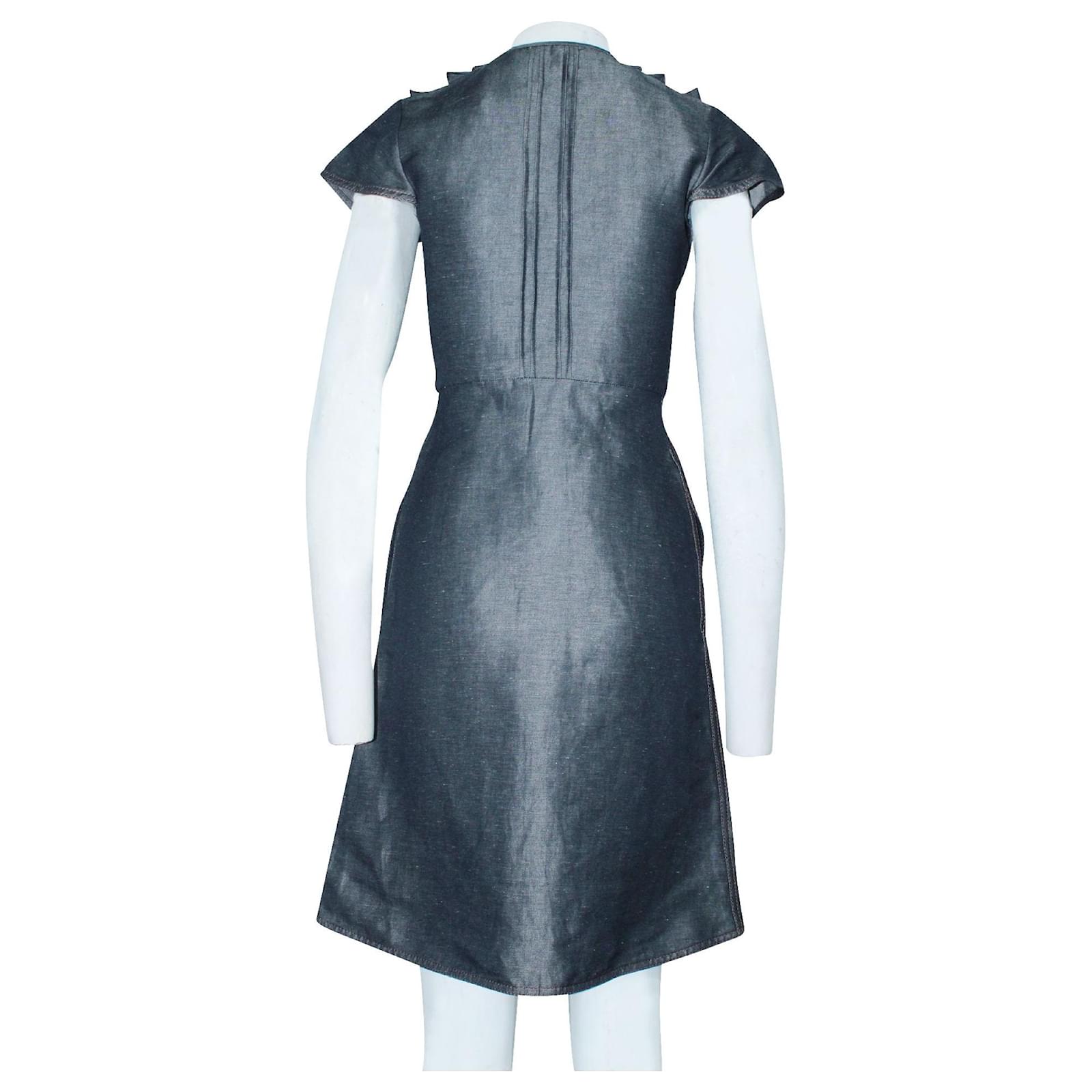 kant italiensk Forskelsbehandling Valentino Linen Blend Dress with Pleated Details at Front ref.754241 - Joli  Closet
