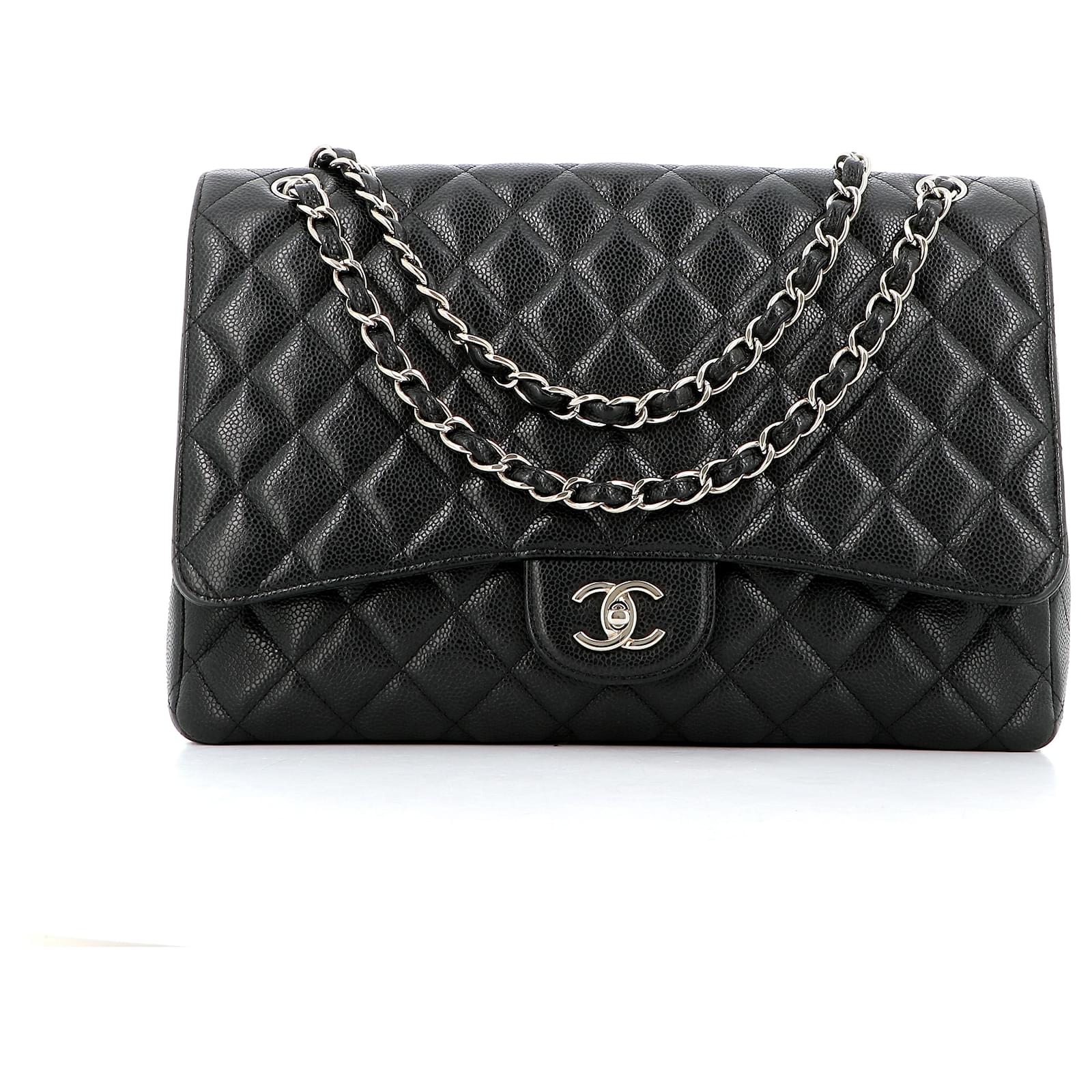 Chanel Timeless Schwarz Leder Ref 756956 Joli Closet