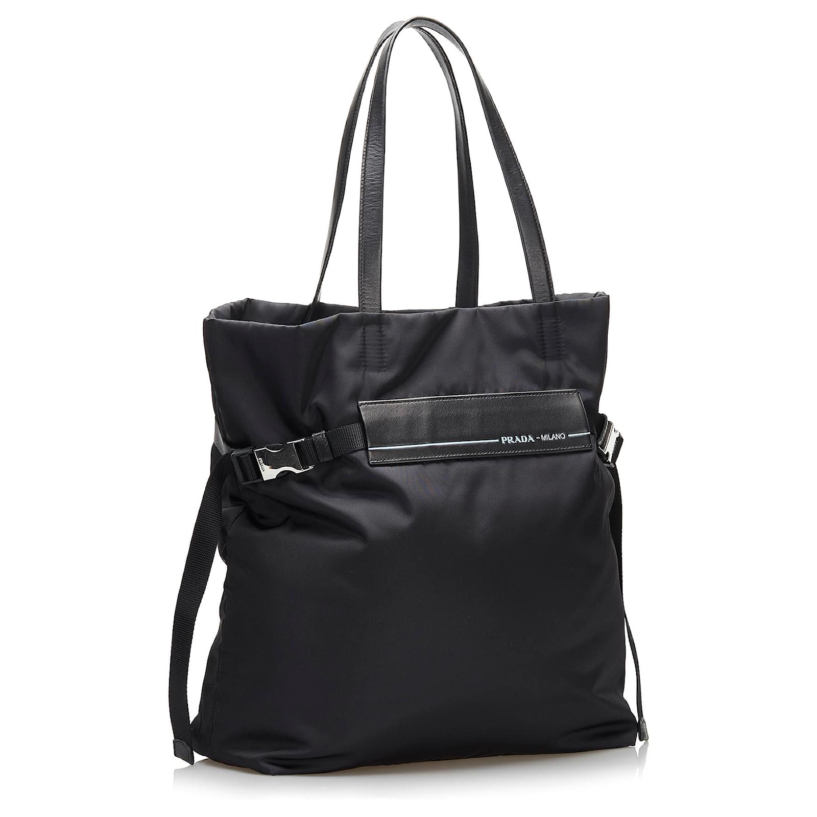 PRADA TESSUTO NYLON BELTED LOGO TOTE BAG