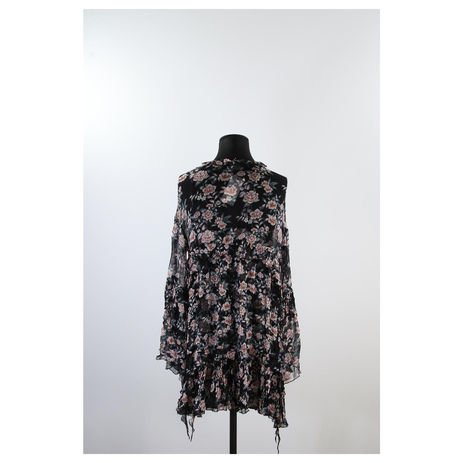 Robe The Kooples Taille 36 - Soie Mousseline, Imprimé Floral, Occasion Très Bon état