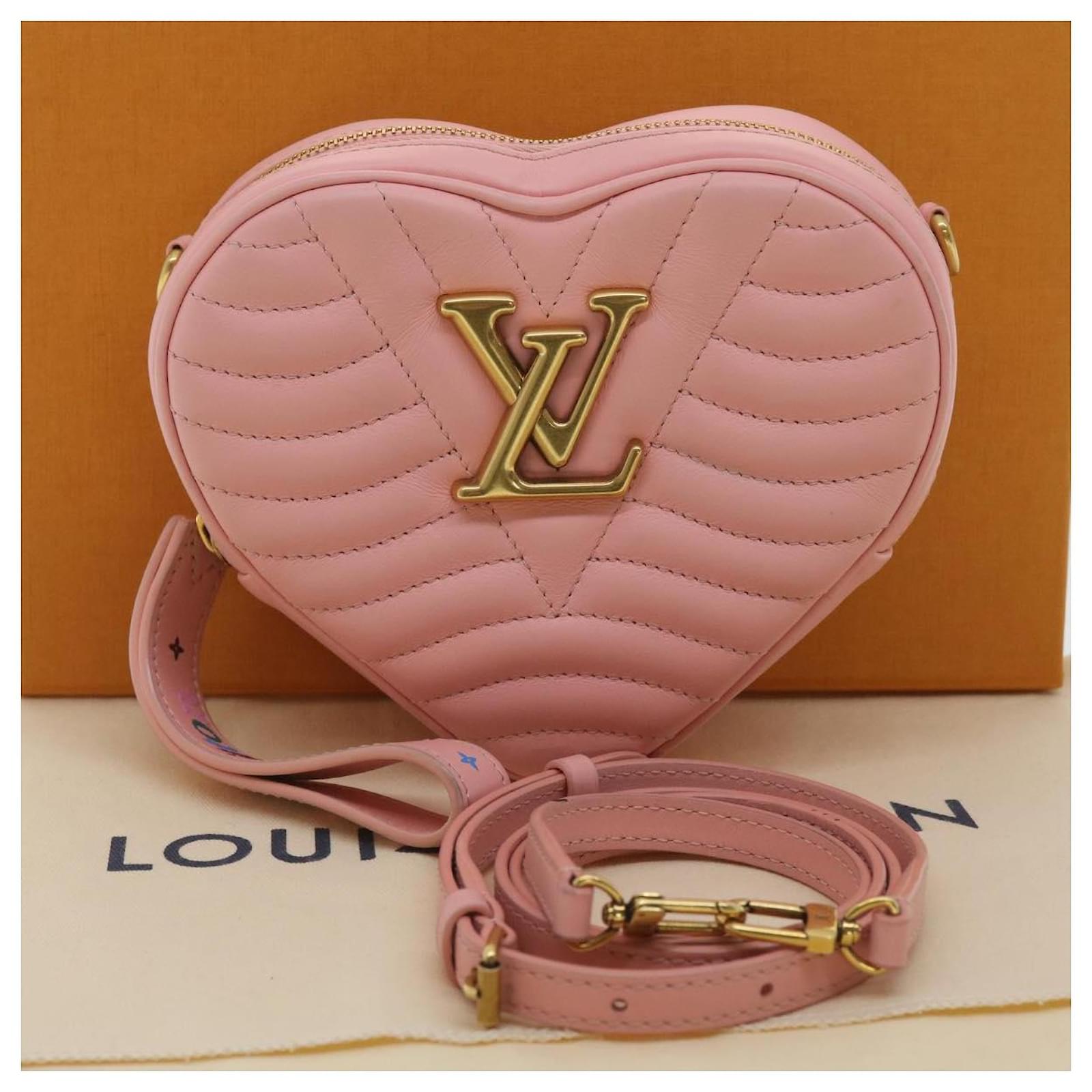LOUIS VUITTON New Wave Heart Shoulder Bag Leather Pink M53769 LV