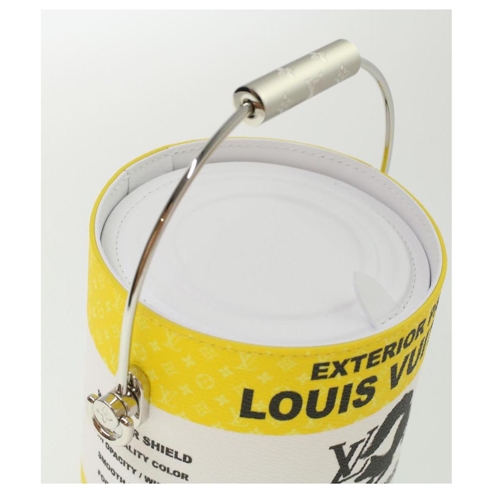 LOUIS VUITTON Monogram Painted Can Handtasche PVC 2Weg Gelb M81593