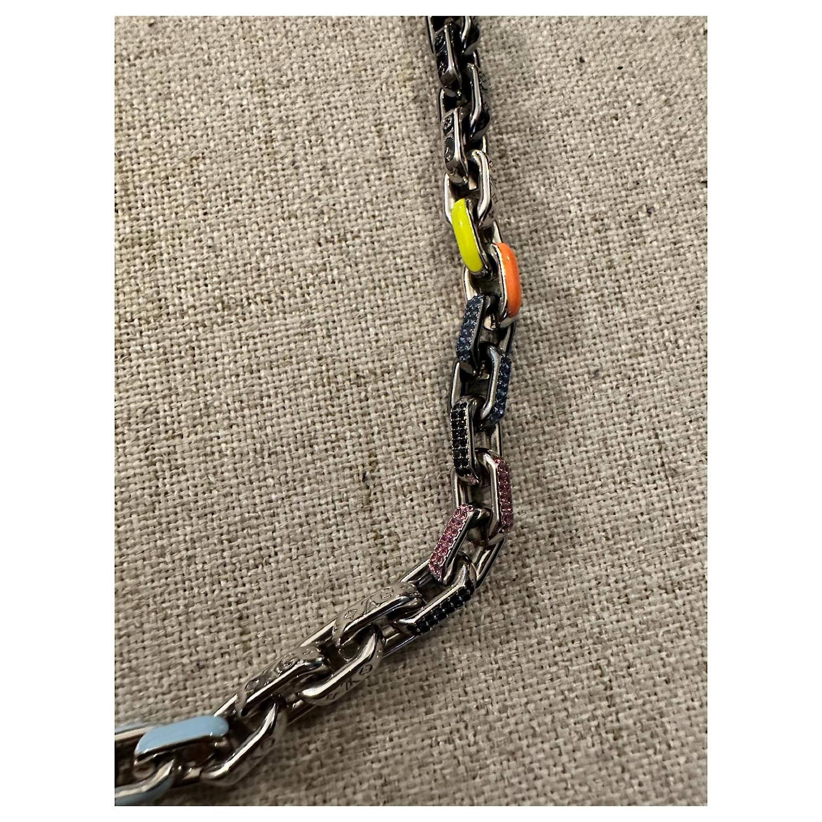Louis Vuitton Paradise Chain Necklace M00924 Multicolor in  Metal/Crystal/Enamel with Silver-tone - US