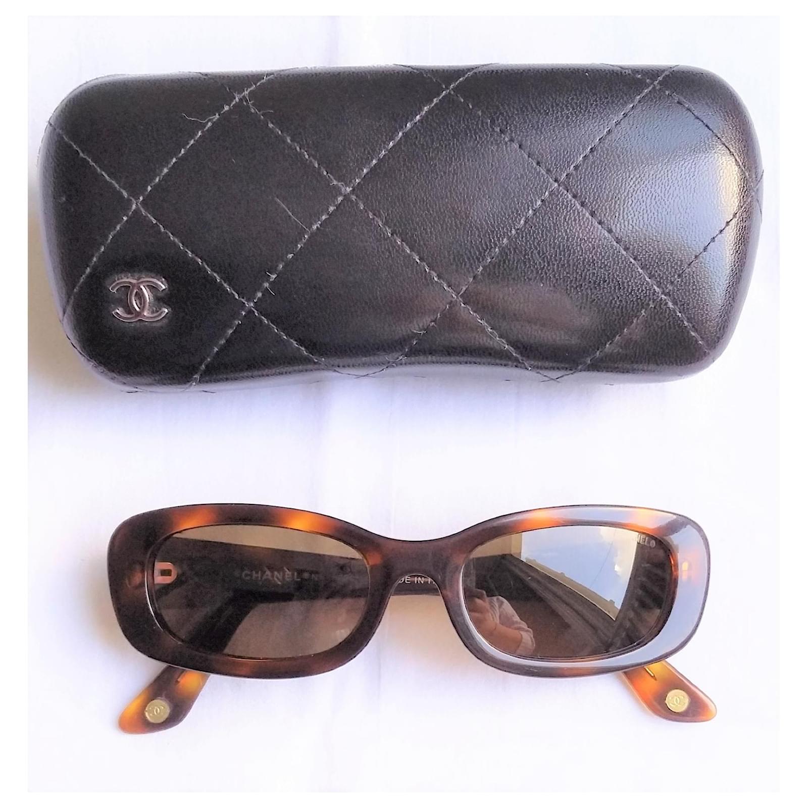 Authentic Second Hand Chanel Tortoiseshell Rhinestone Sunglasses  PSS09700285  THE FIFTH COLLECTION
