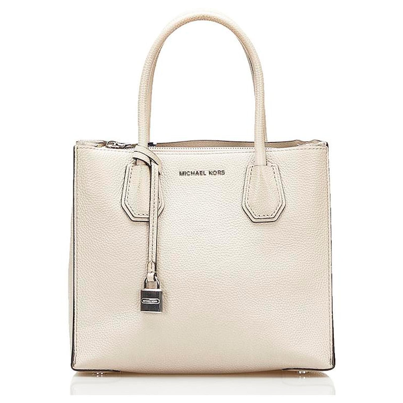 Michael Kors Leather Two-Way Bag White Pony-style calfskin ref