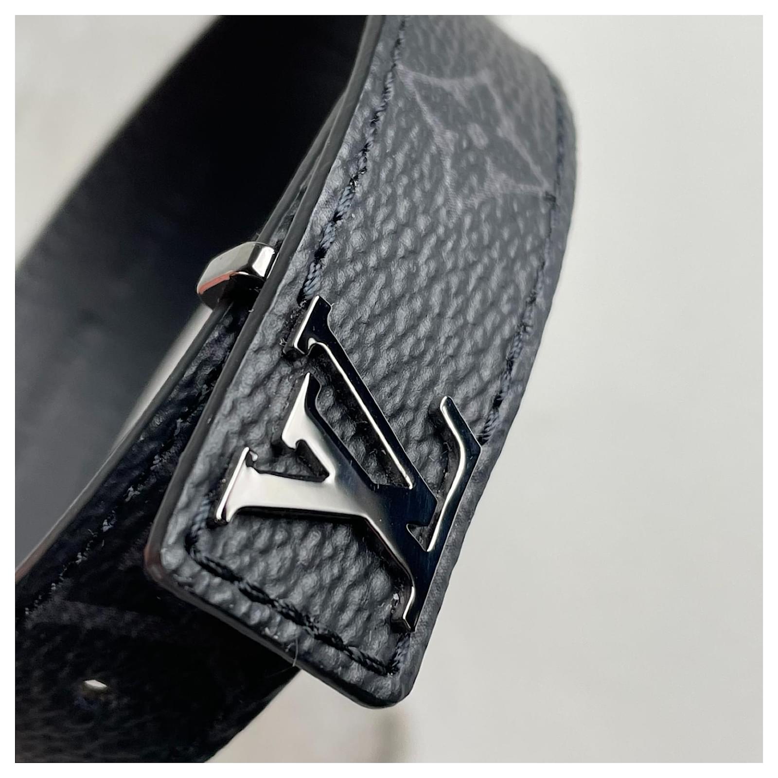 Louis Vuitton, Jewelry, Louis Vuitton Slim Bracelet 9 In Blackgrey  Monogram Eclipse