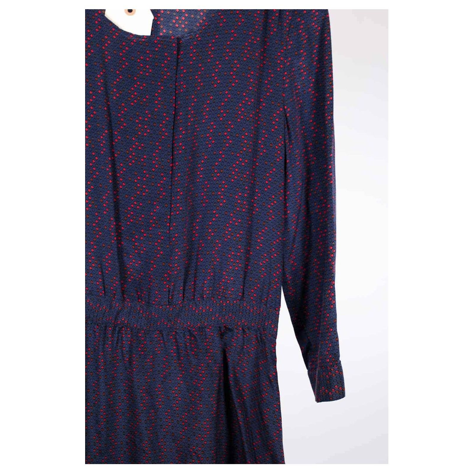 Ensemble Veste Et Robe Pablo Gerard Darel Bleu Foncé – Taille 36, Coton, Occasion Très Bon état