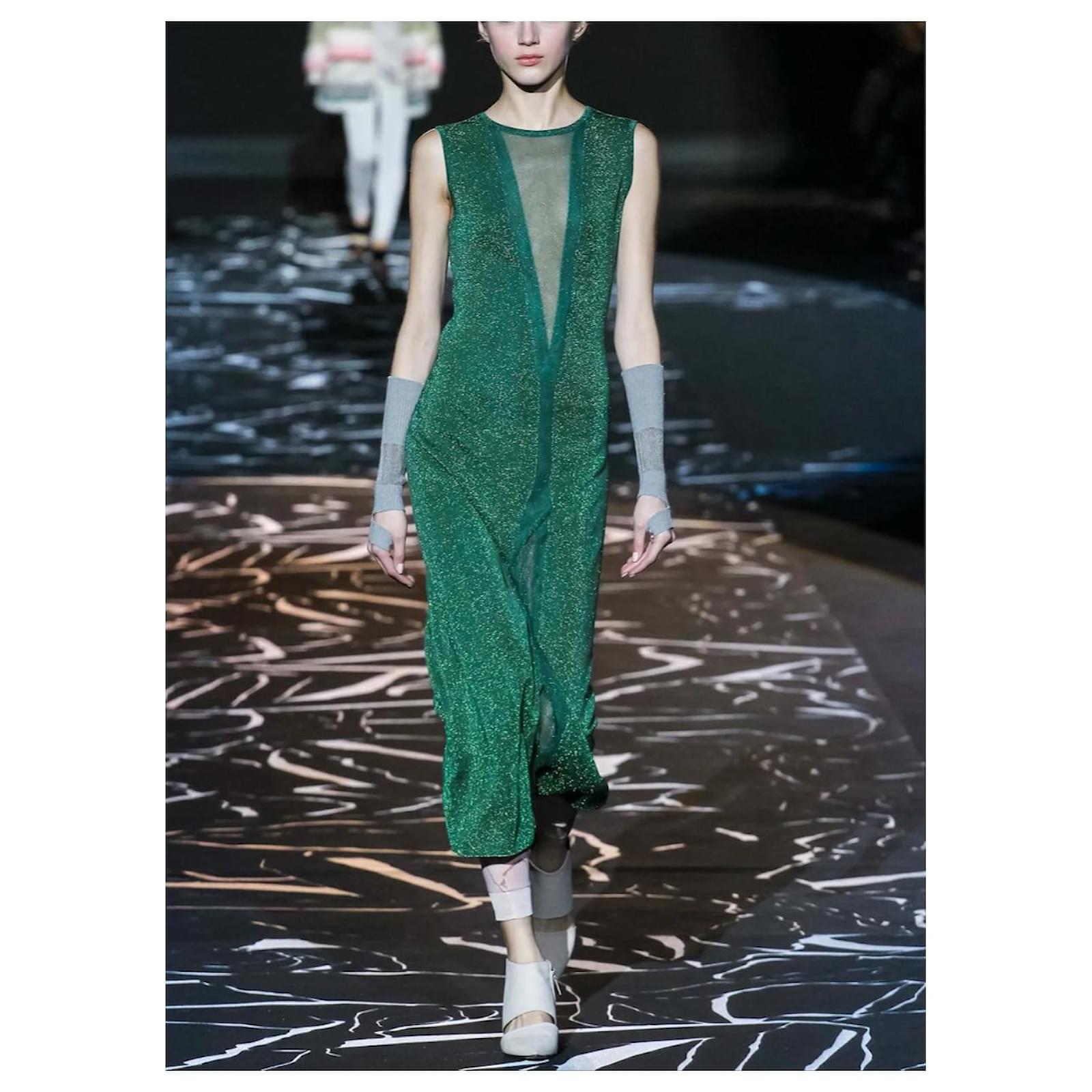 green missoni dress Woolen Green Evening Dress| Evening Dresses L / Green / Satin