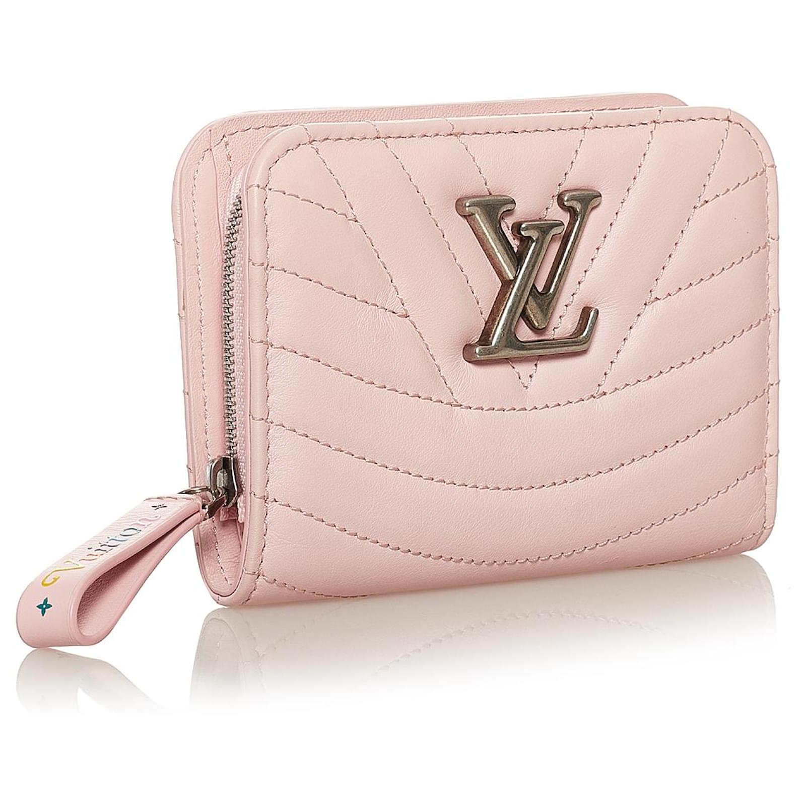 Louis Vuitton Pink New Wave Compact Wallet Leather Pony-style