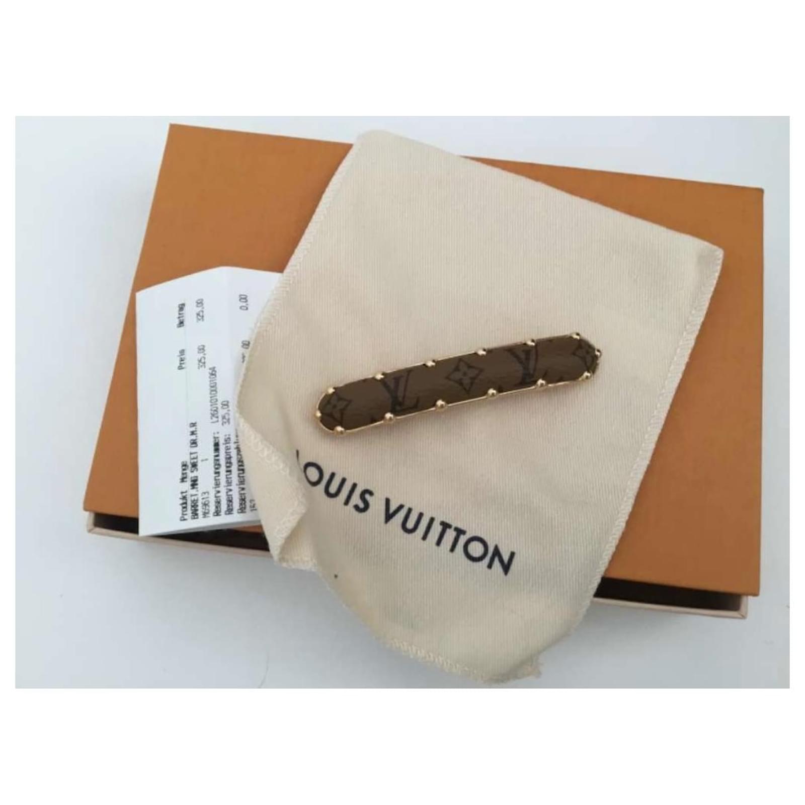 Louis Vuitton Sweet Dreams Hair Clip Brown Beige Gold hardware