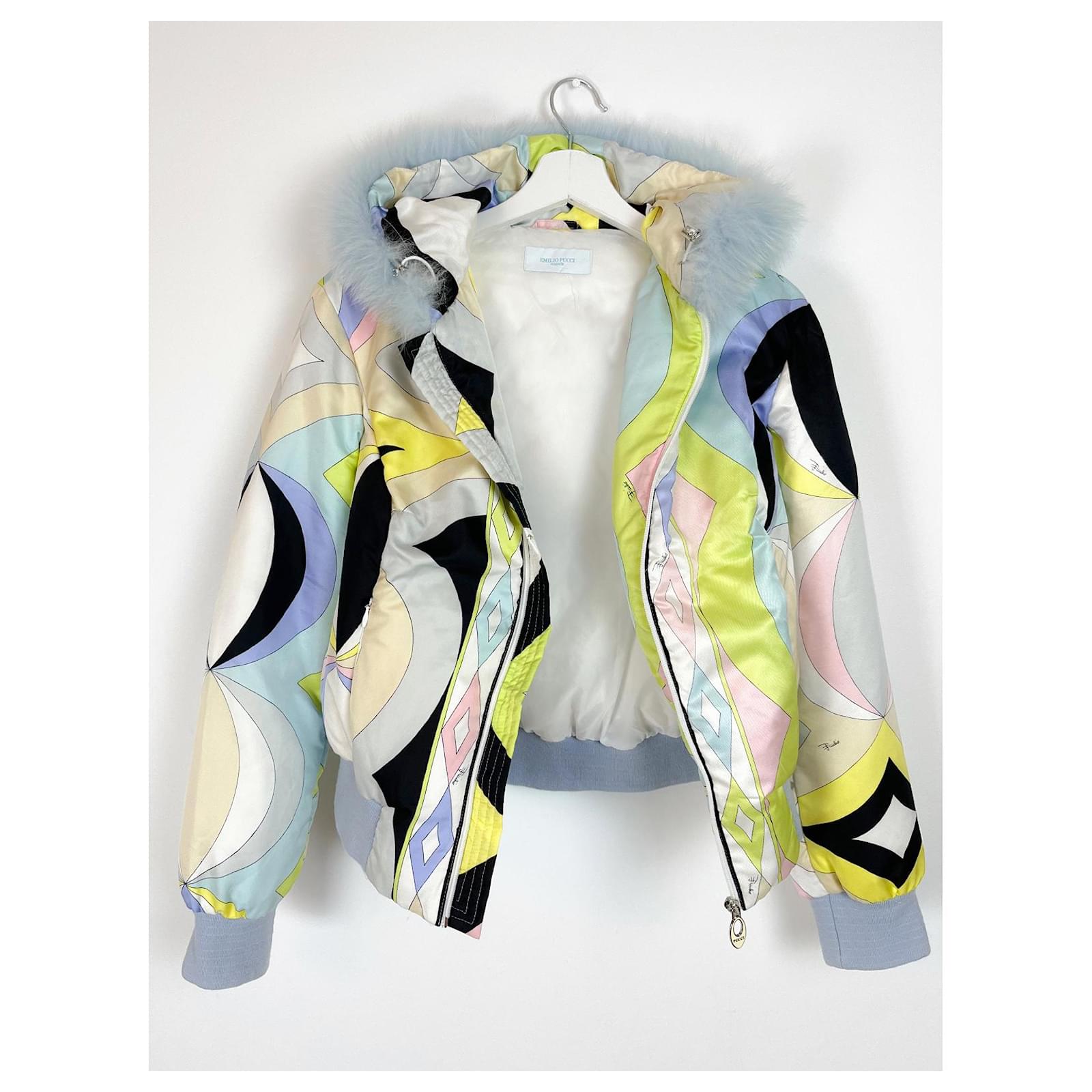 Emilio Pucci Puffer jacket Pink White Blue Green Cream