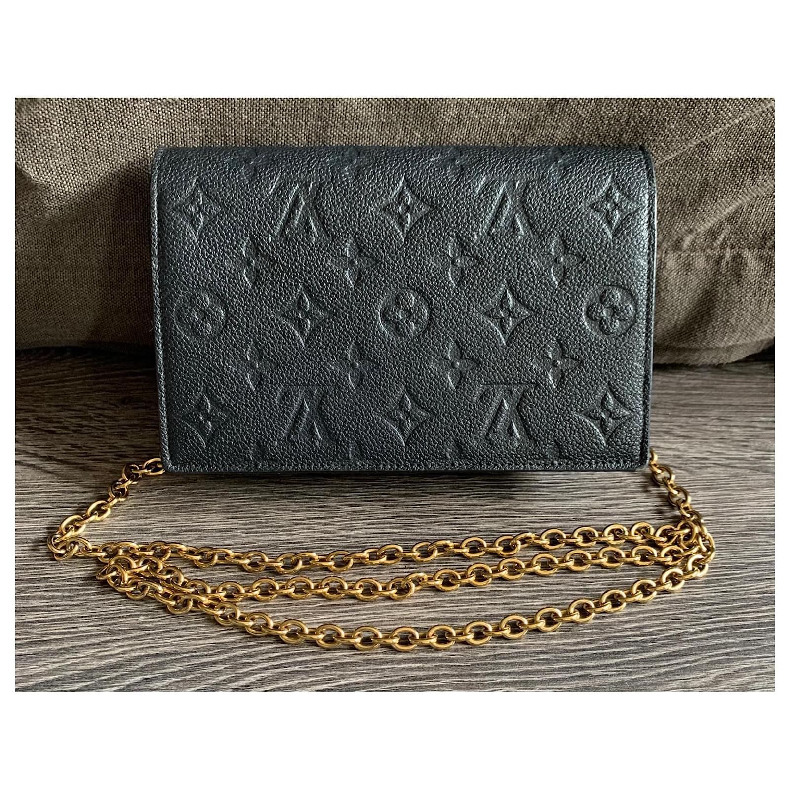 関税込み/送料無料 国内発送[LOUIS VUITTON]Vavin PM ショルダー Louis Vuitton Vavin WOC Black Leather ref.765898 - Joli Closet